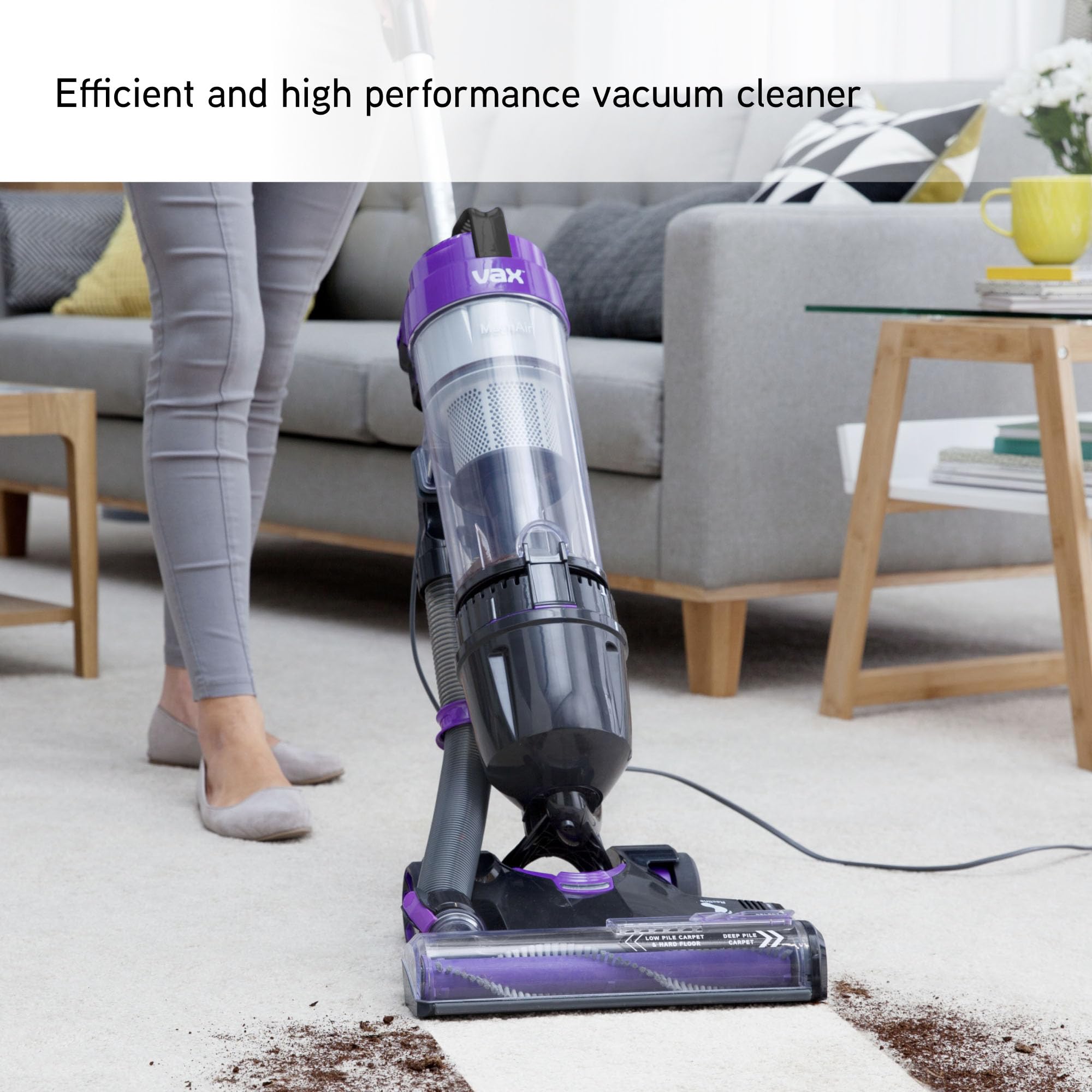 Vax Mach Air Corded Upright Bagless Vacuum Cleaner - 820W, 4.9kg, Purple, UCA1GEV1 2