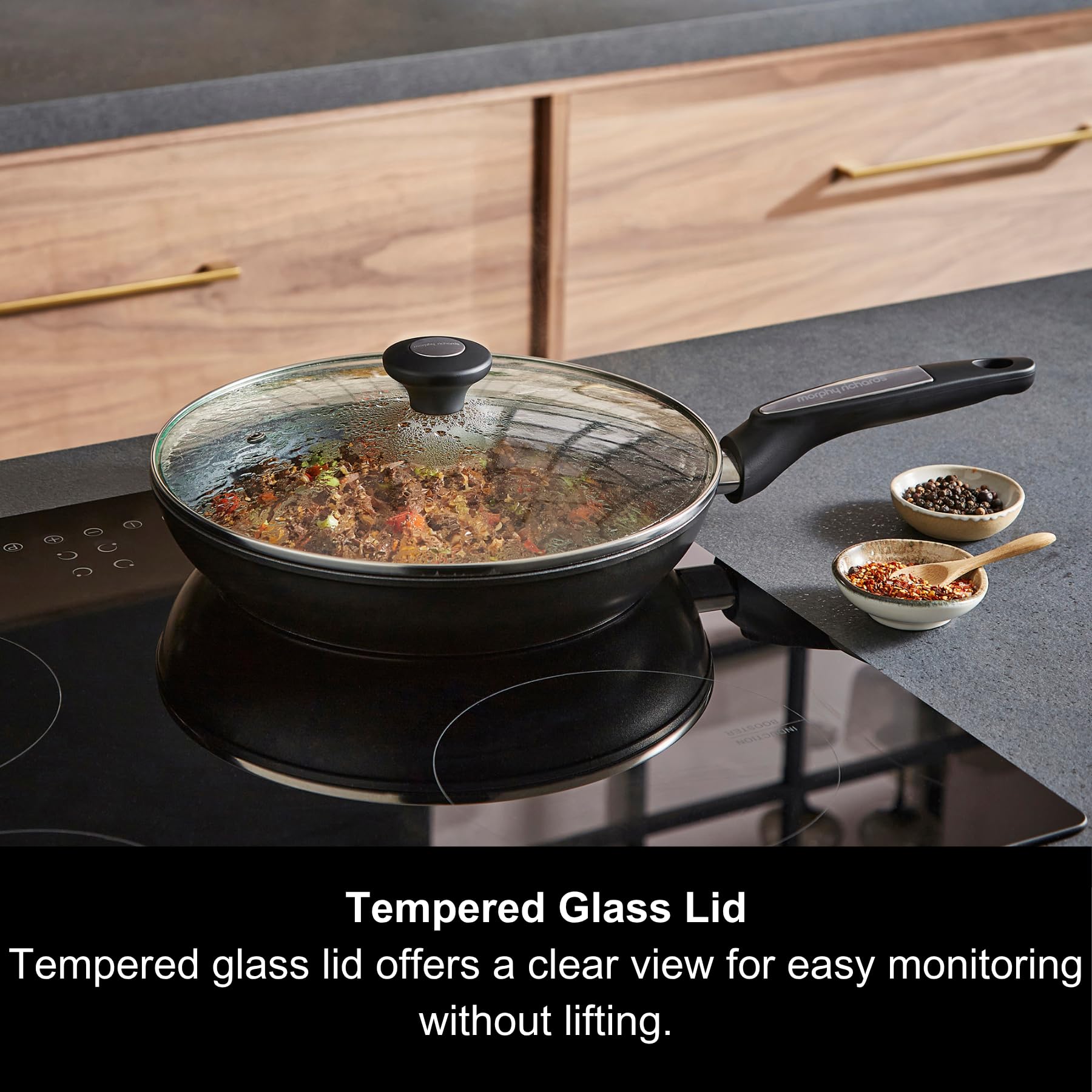 Morphy Richards Forged Aluminium Frying Pan - Ceramic Non-Stick | 28cm | Induction Compatible 4