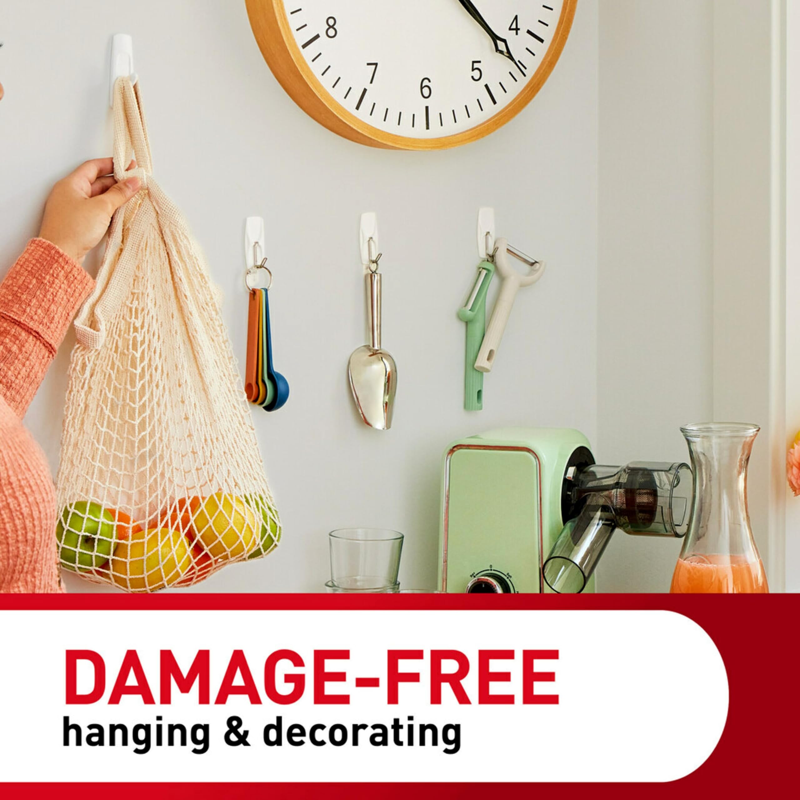 Command Large Utility Hooks - Damage Free Hanging | Holds 5 lbs | White Plastic | 7 Hooks & 12 Strips 7