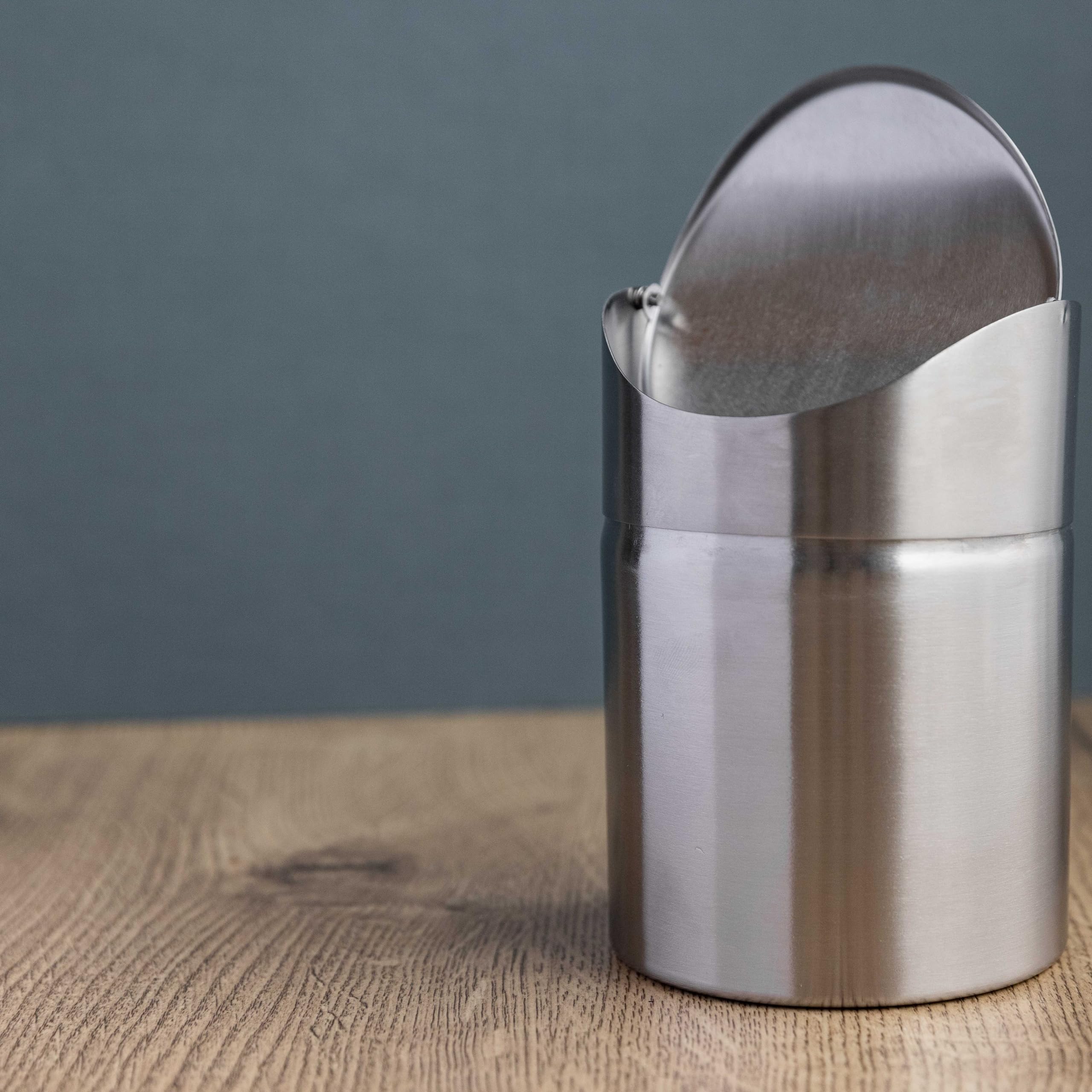 La Cafetière Mini Coffee Pod / Tea Bag Bin - Stainless Steel Countertop Waste Container | 95x95x170mm 4