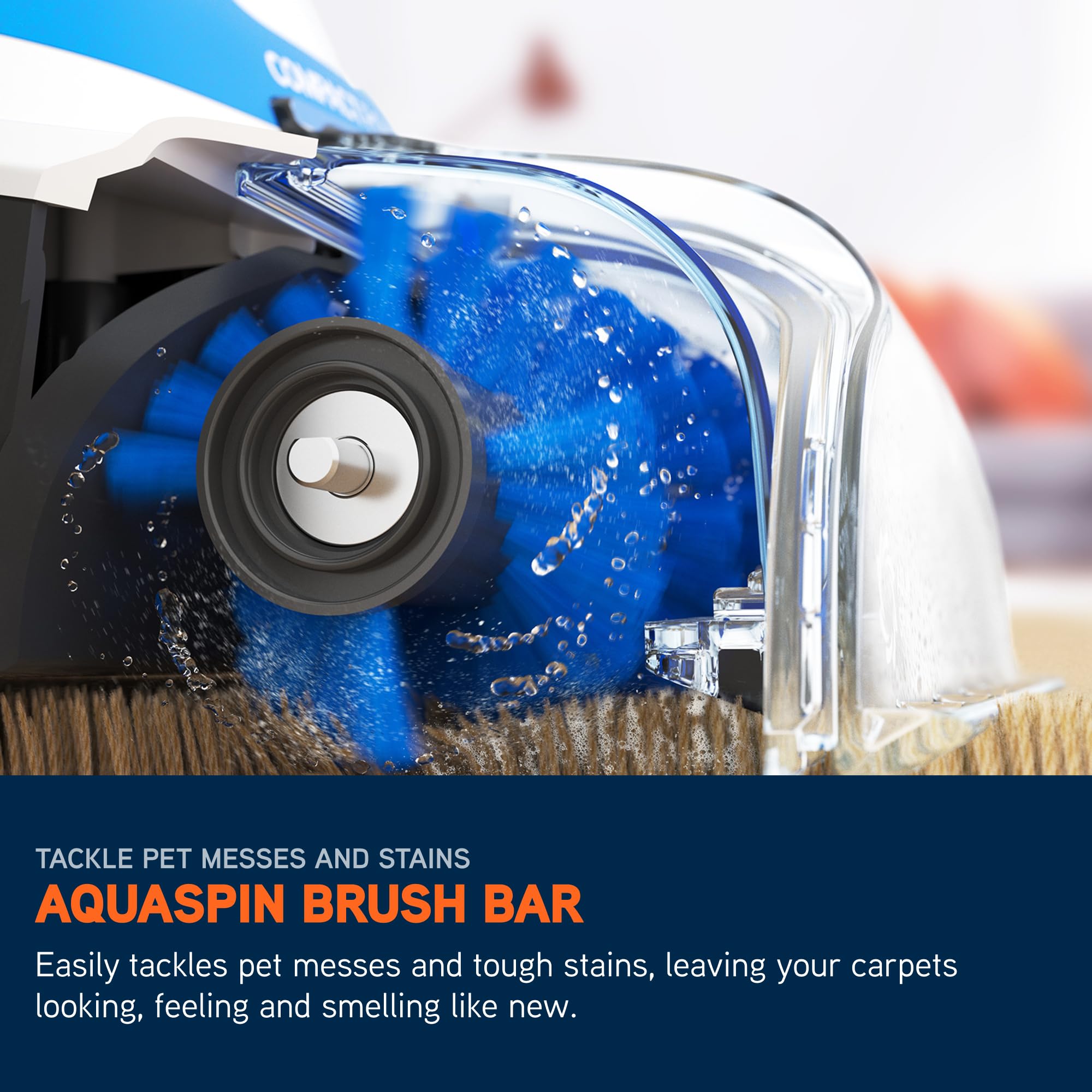 Vax Compact Power Upright Carpet Cleaner Machine - Aquaspin Brushbar | 5.7kg 5