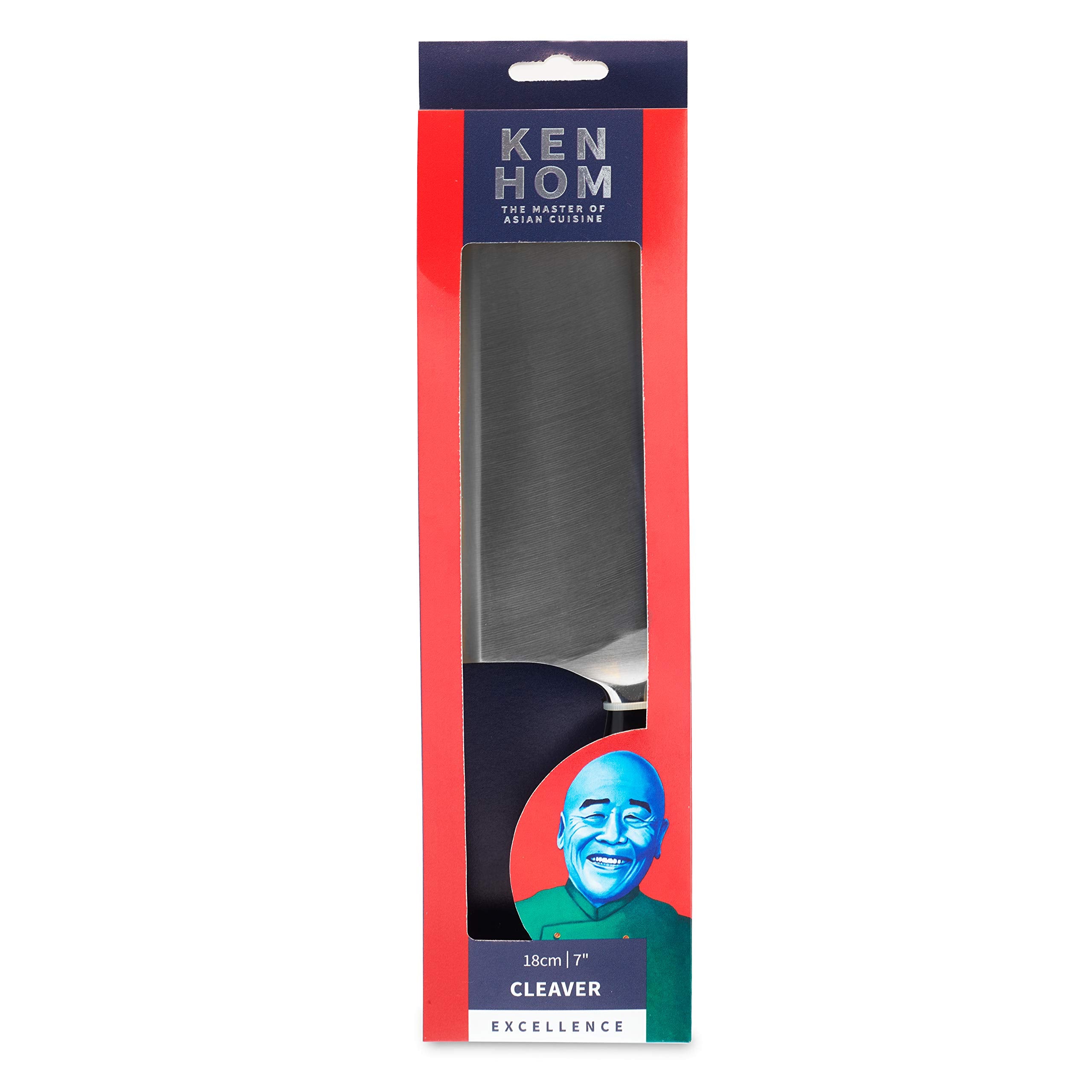 Ken Hom WKH511 Chef's Knife - 18 cm Stainless Steel Cleaver | Stone Finished Handle 2