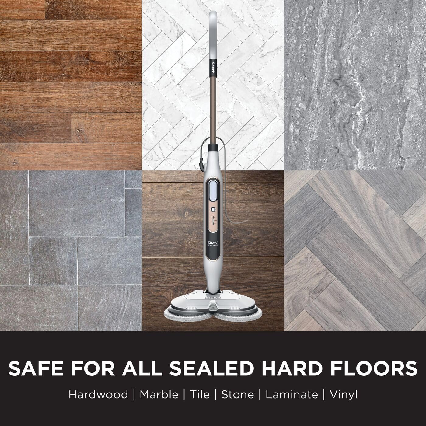 Shark Steam Mop with Steam Blaster & 2 Rotating Power Pads | Sanitises up to 99.9% Germs | 8m Cord 6