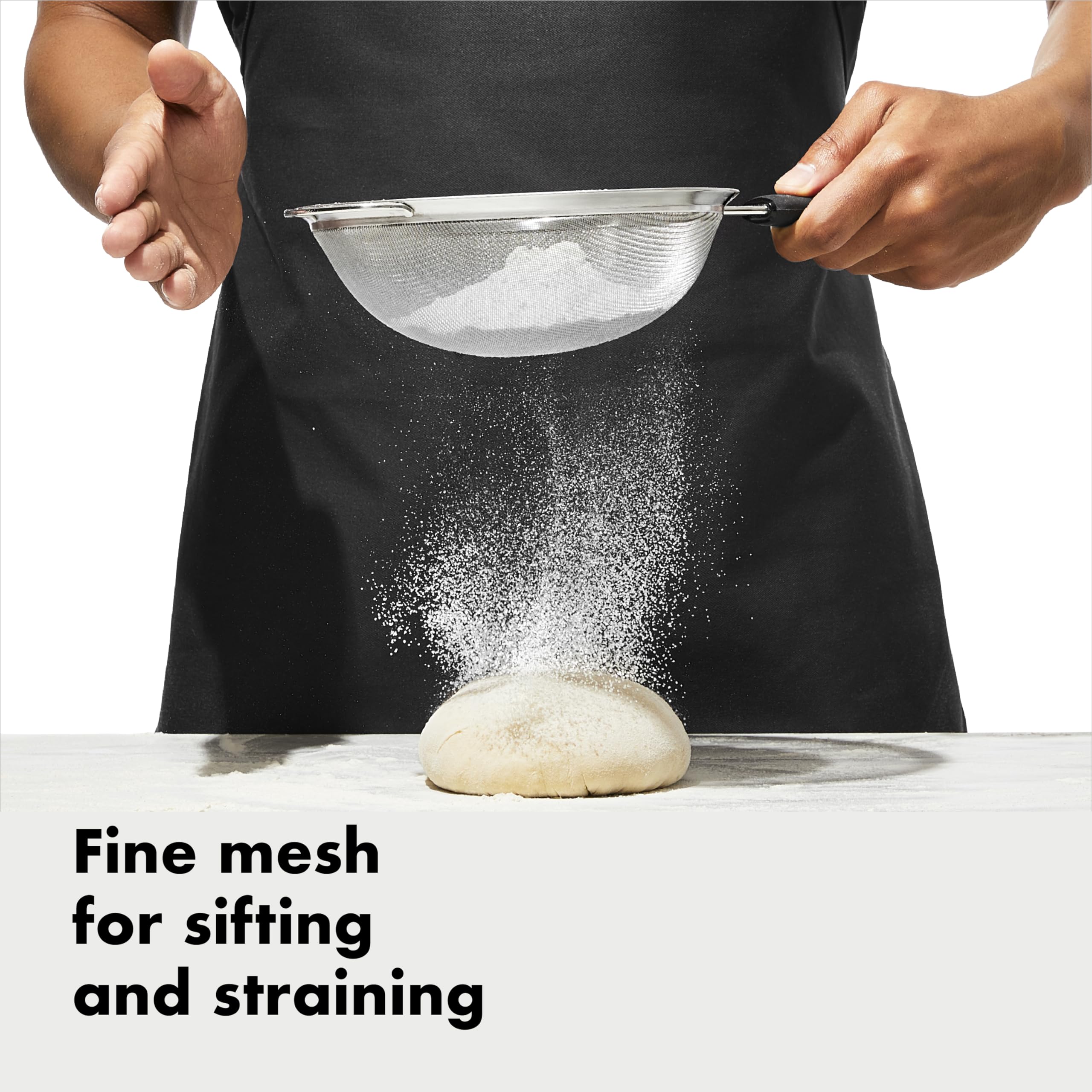 OXO Good Grips Stainless Steel Food Strainer - 20.3 cm Fine Mesh | Dishwasher Safe 3