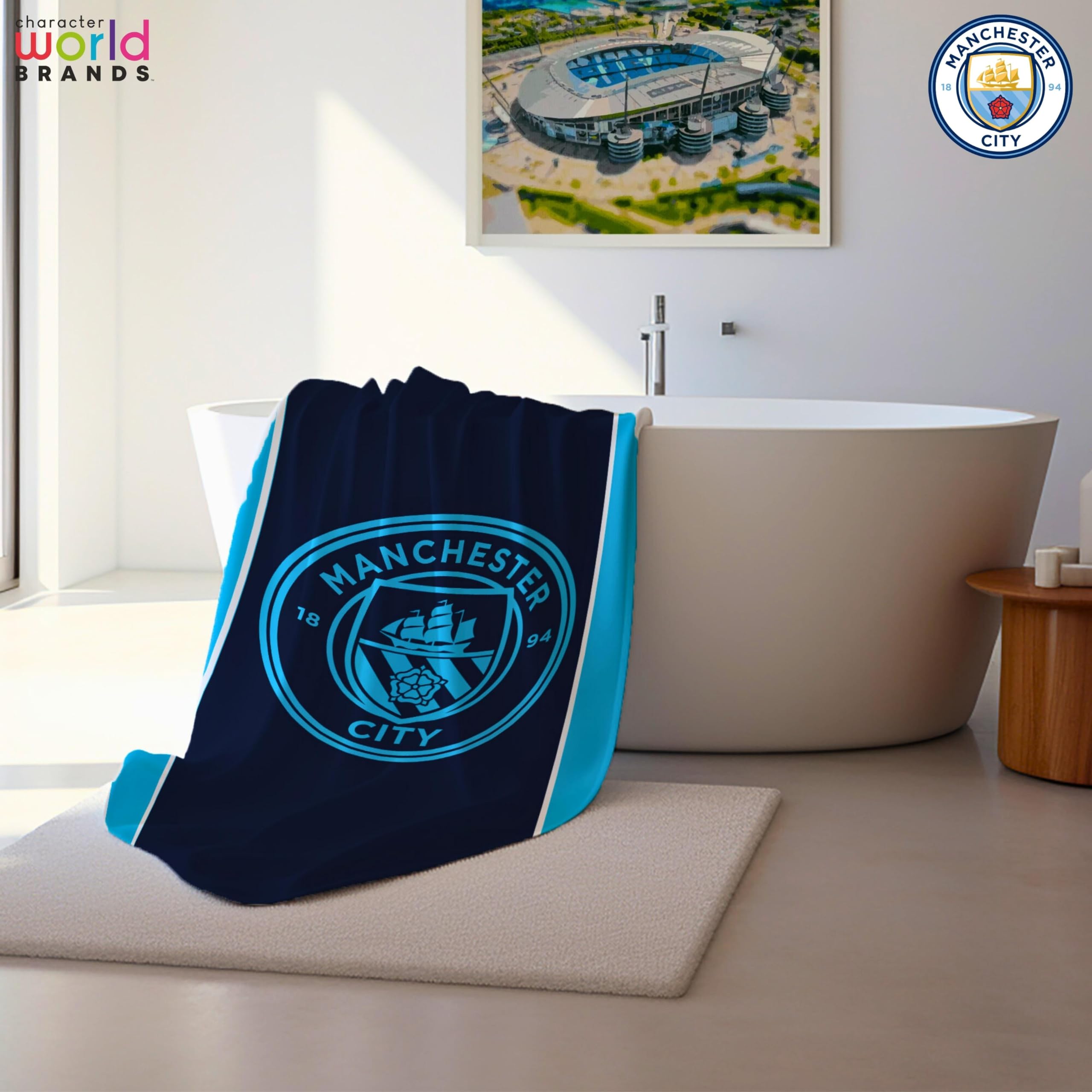 MANCHESTER CITY FC Beach Towel - Super Soft Cotton | 75 x 150 CM | Official Merchandise 7