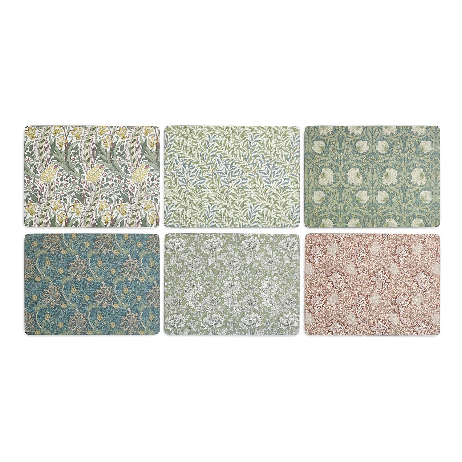 Pimpernel x Spode Morris & Co. Set of 6 Floral Cork-Backed Placemats | 30.5cm x 23cm 1