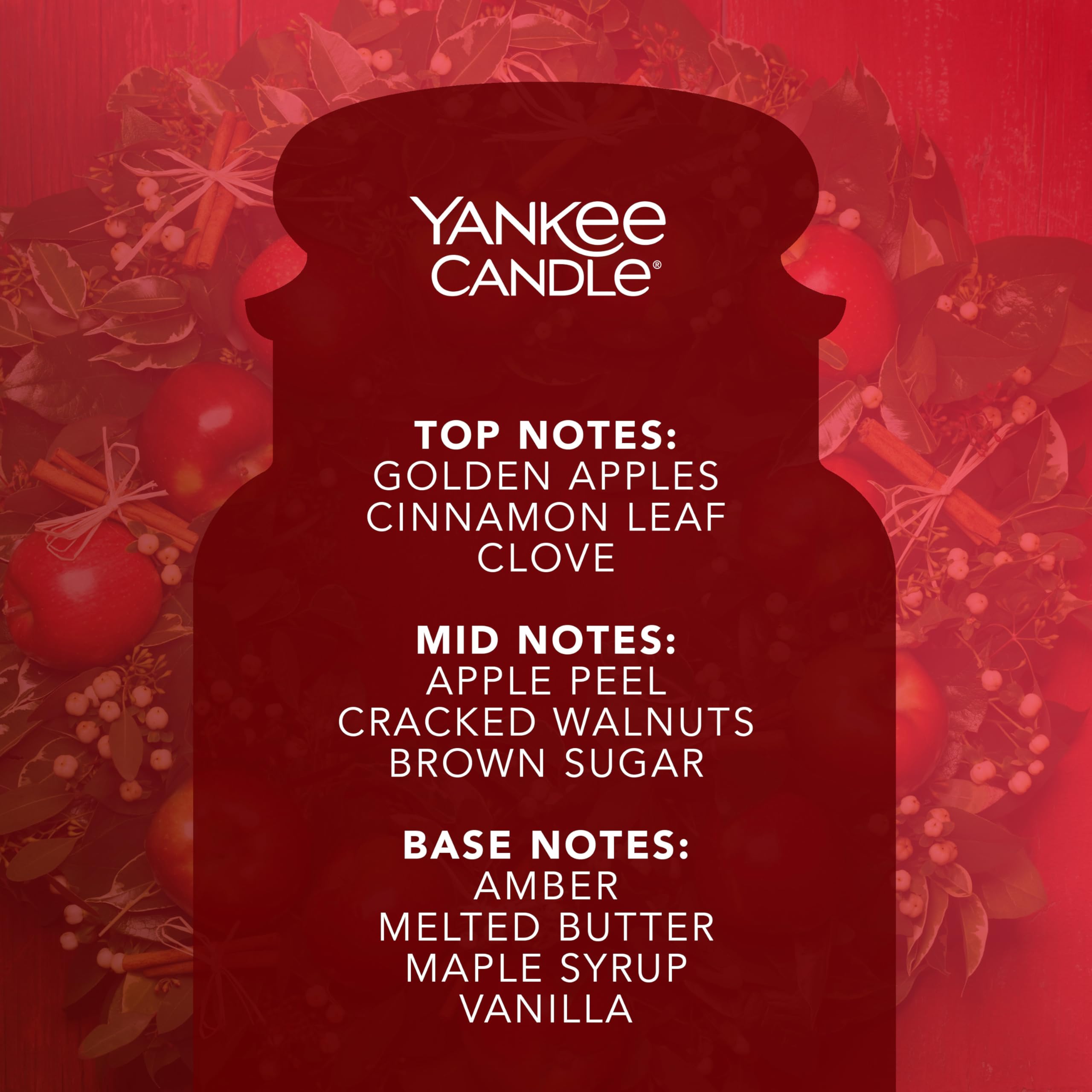 Yankee Candle Red Apple Wreath Scented Candle | Large Jar | Up to 150 Hours Burn Time 4