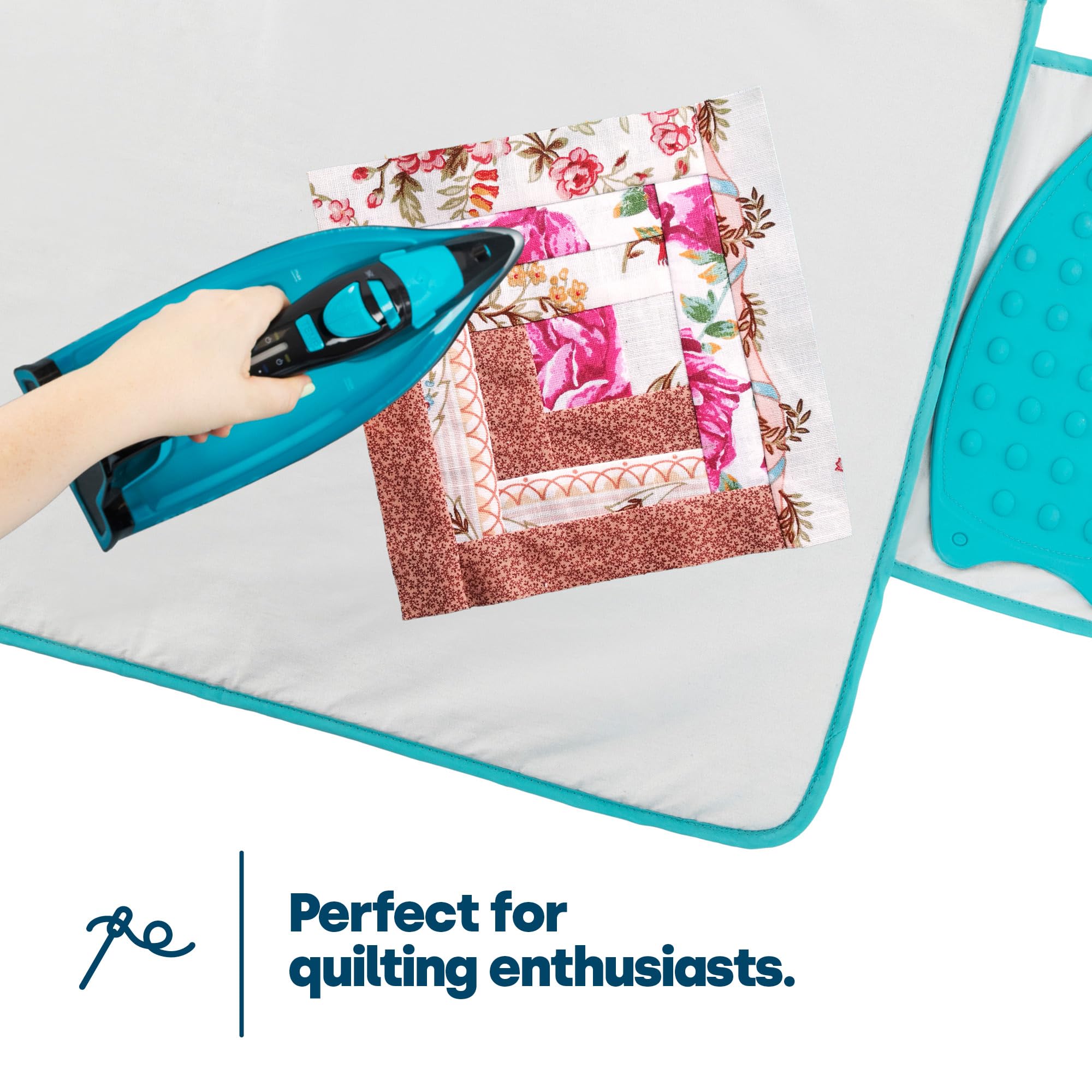 LIVIVO Travel Iron Mat with Silicone Rest Pad | Compact & Lightweight | L82cm x W48cm 6