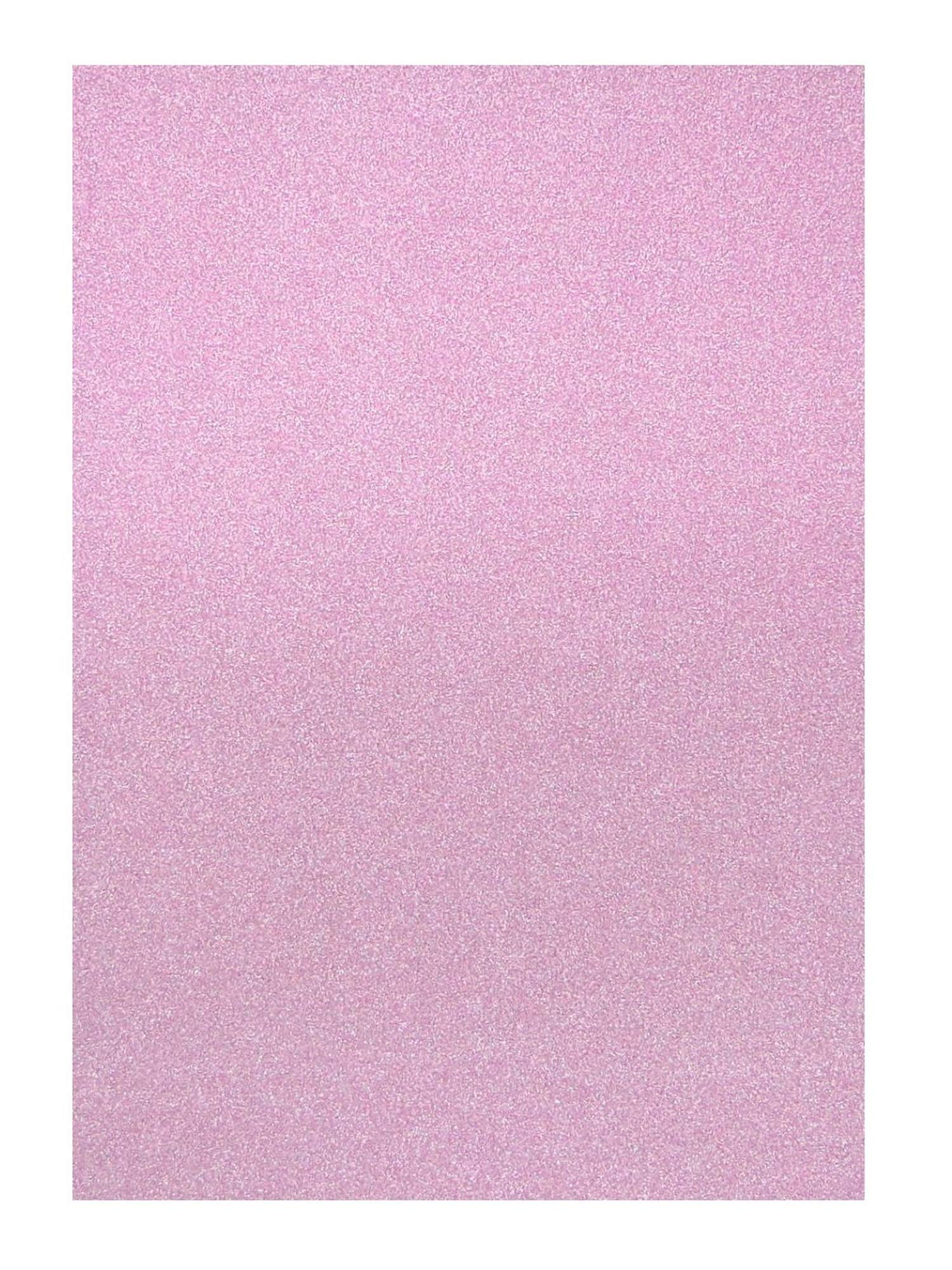 Habercrafts A4 Light Pink Glitter Card Stock Paper - Non Shed, Acid Free | 10 Sheets 2