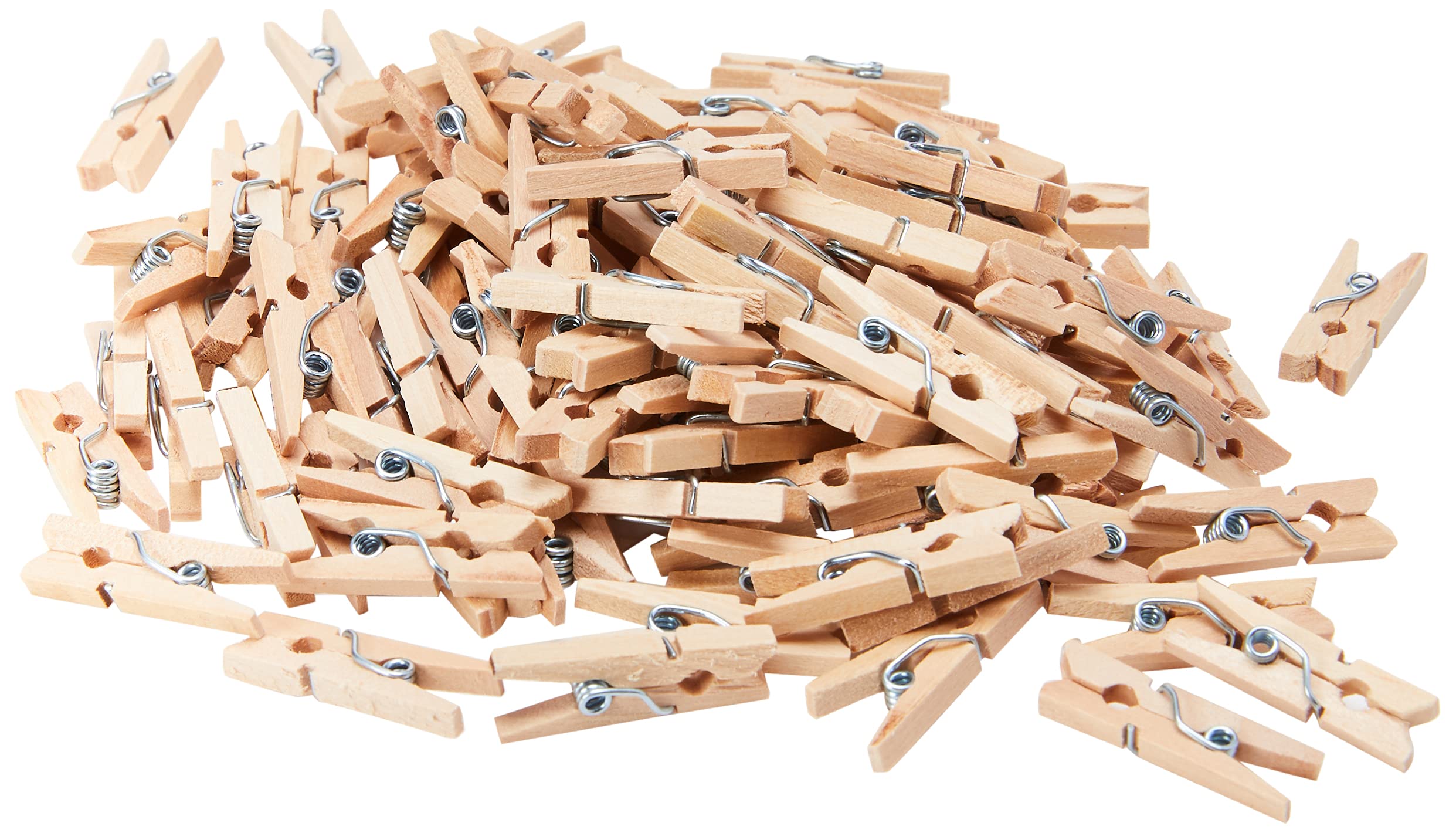ARK Mini Wooden Craft Pegs - Natural Finish | 100 Pack | 25mm Size 2