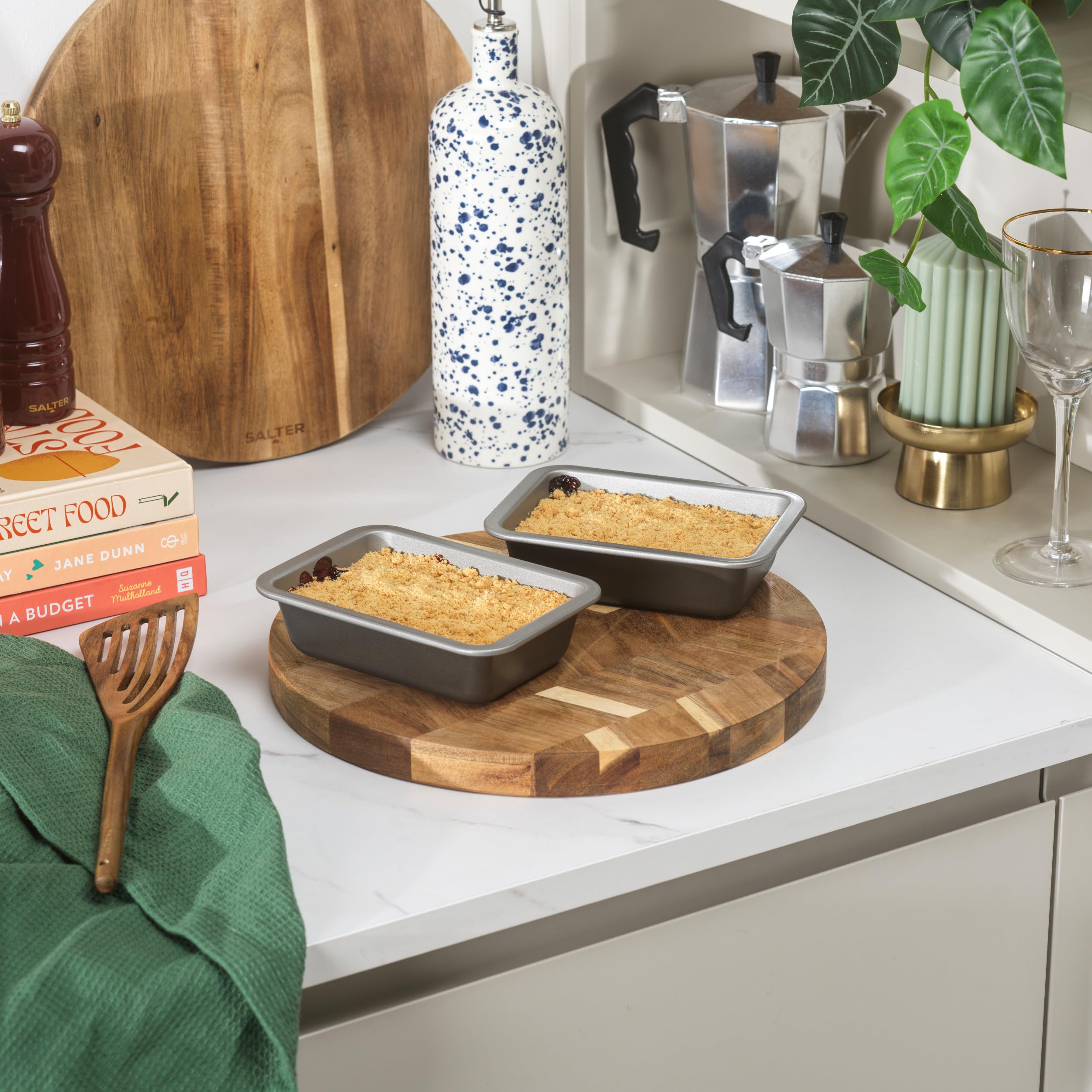 Salter Essentials 2-Piece Carbon Steel Deep Dish Baking Set | 16.5cm Rectangular 4
