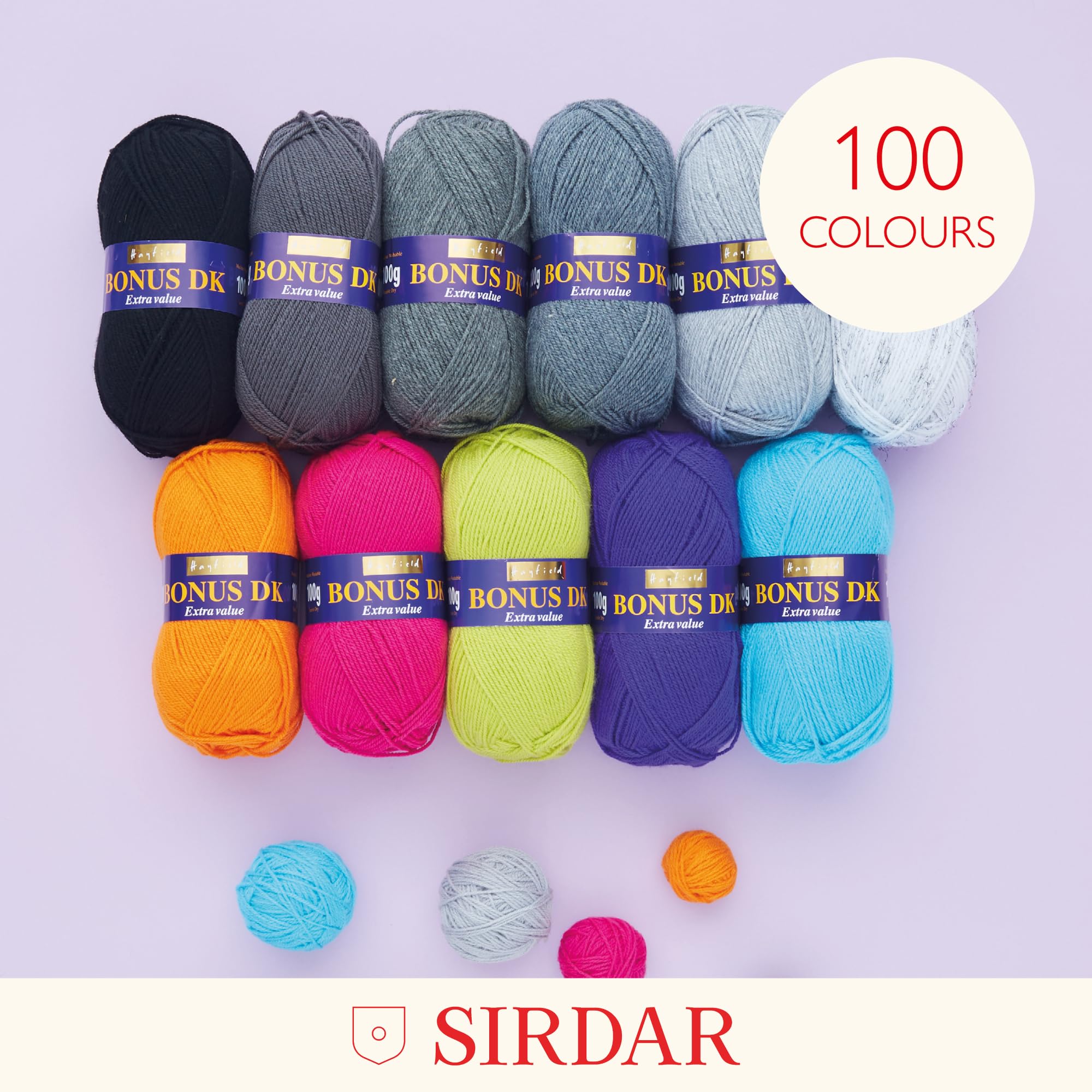 Sirdar Hayfield Bonus DK Double Knitting Yarn - 100g | Oatmeal | 100% Acrylic 3