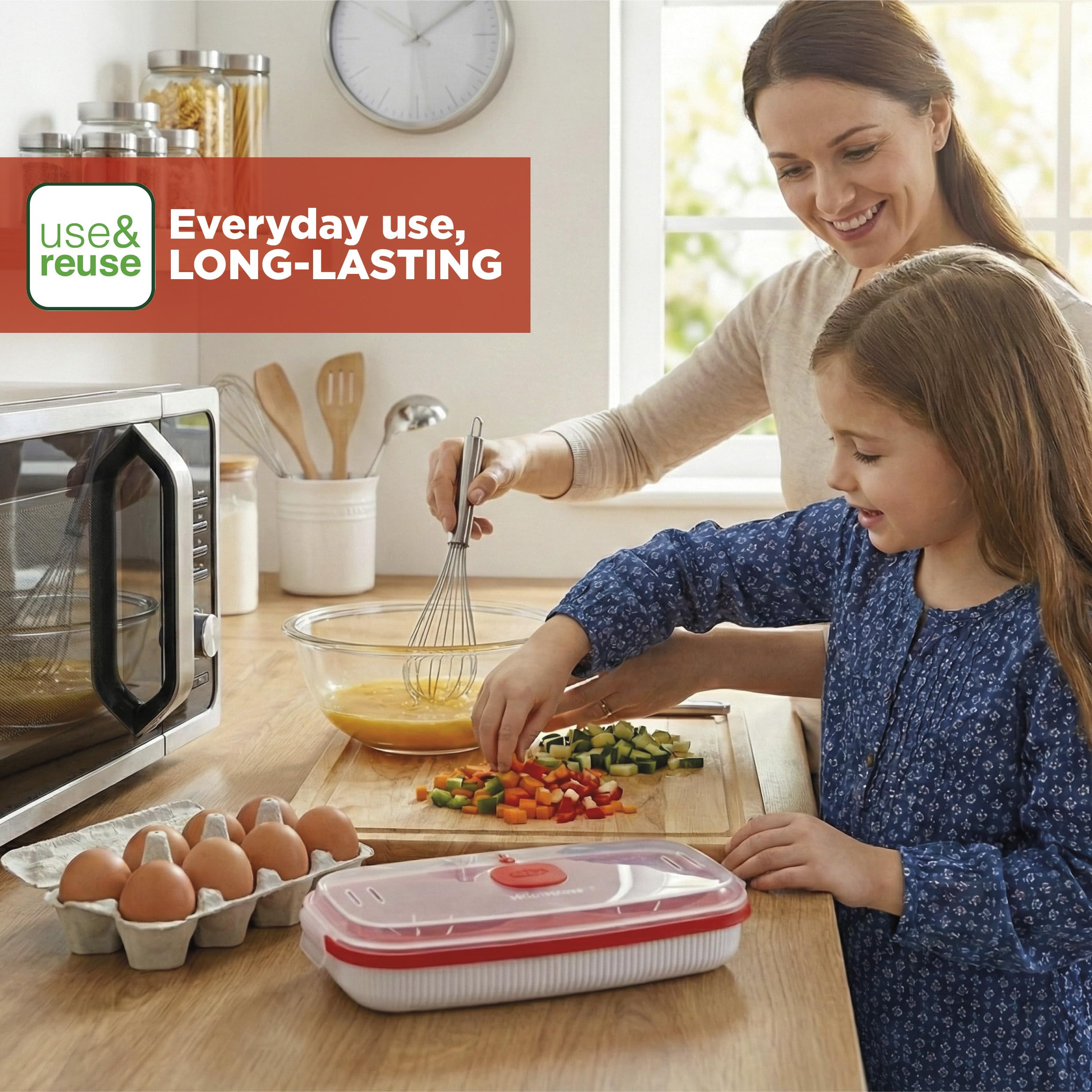 Snips Microwave Egg Poacher and Omelette Maker - 0.75L Capacity | 100% Made in Italy | 0% BPA 8