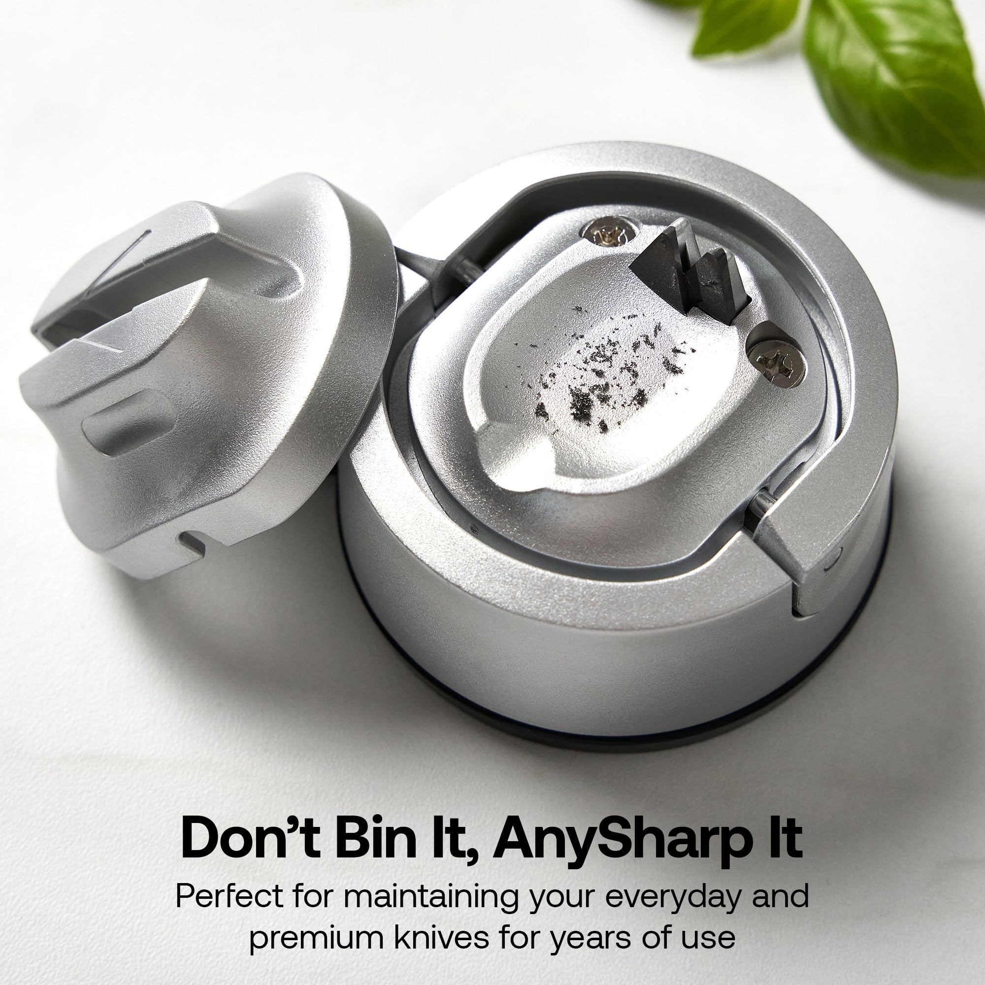 AnySharp Evo Knife Sharpener - Hands-Free Suction Base | Tungsten Carbide Edges | 2-Year Warranty 8