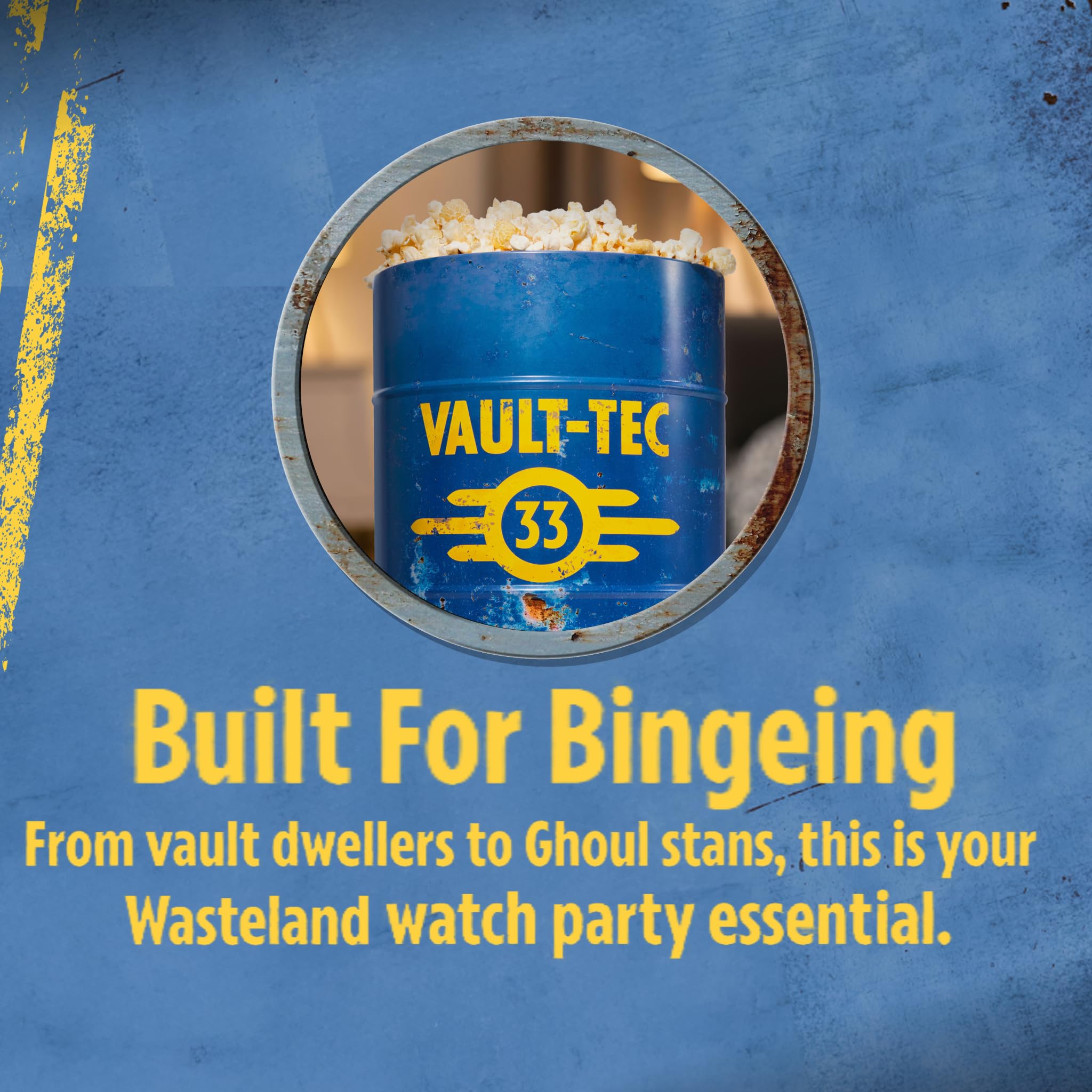 Numskull Fallout TV Series Collectible Popcorn Bucket Tin Storage Box | 210x210x260mm 4