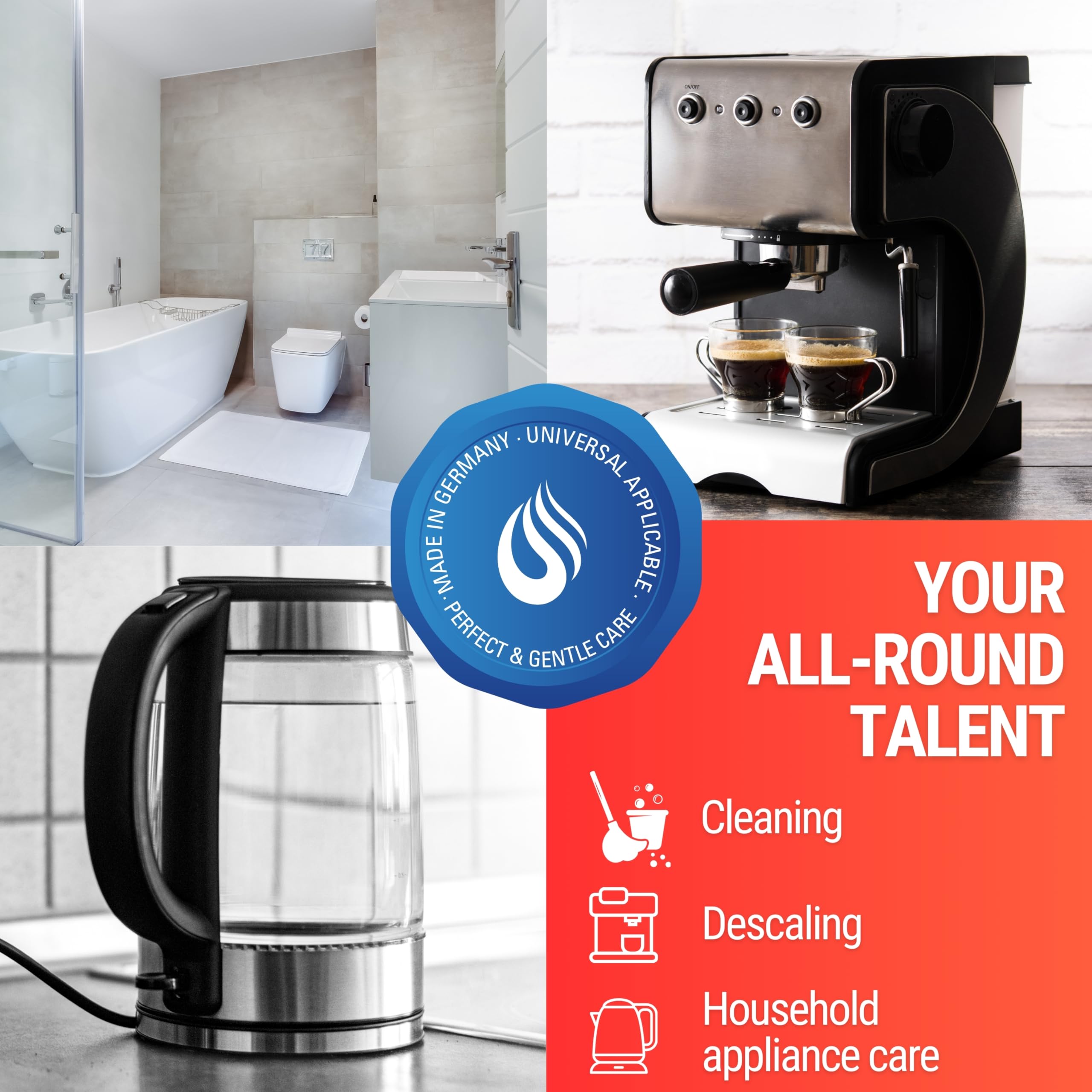 Maxxi Clean Universal Liquid Descaler - 750 ml | For Coffee Machines, Kettles & Household Appliances | Made in Germany 3