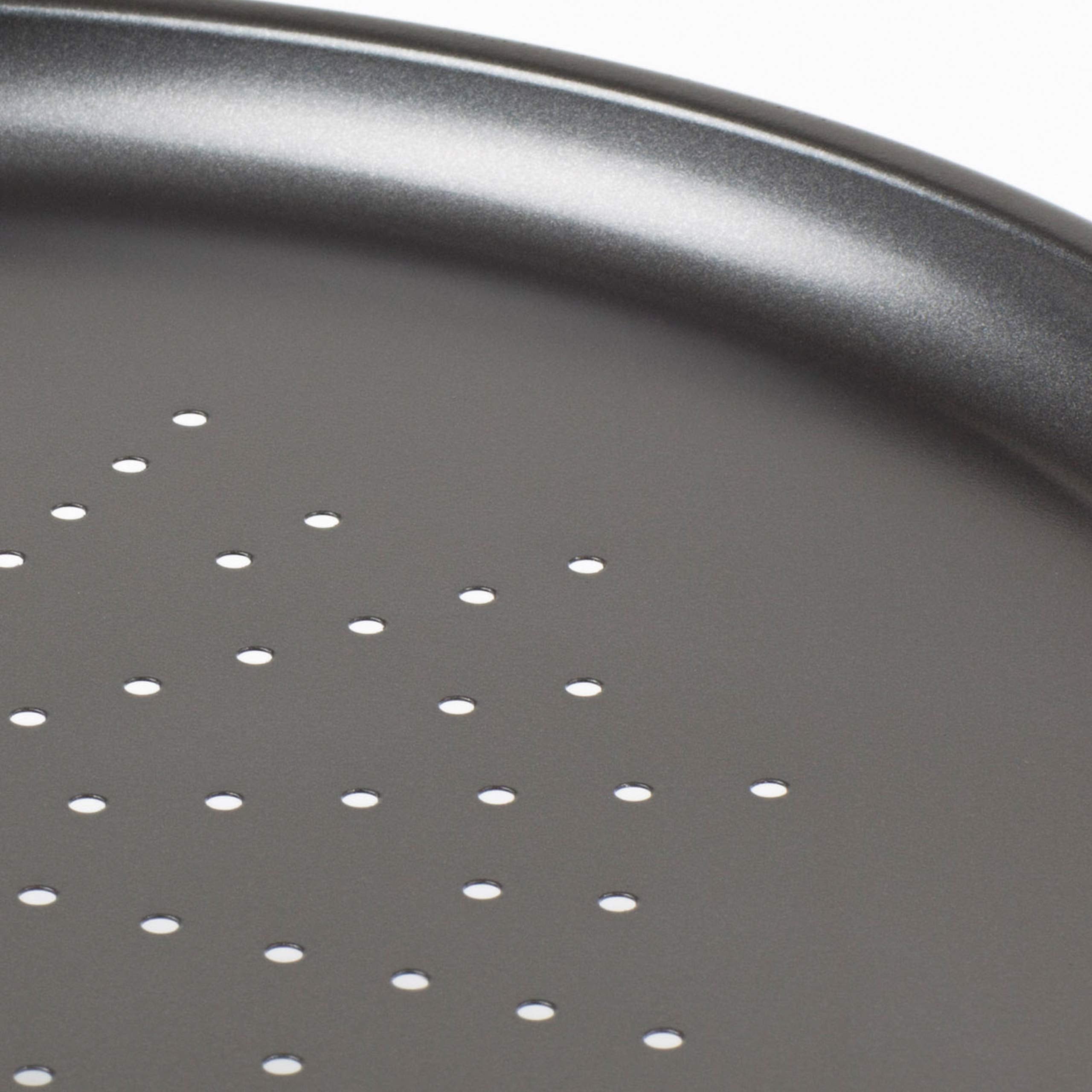 Prochef Non-Stick Carbon Steel Pizza Tray - Perforated for Crispy Crust | 32.5cm / 12.5" 3