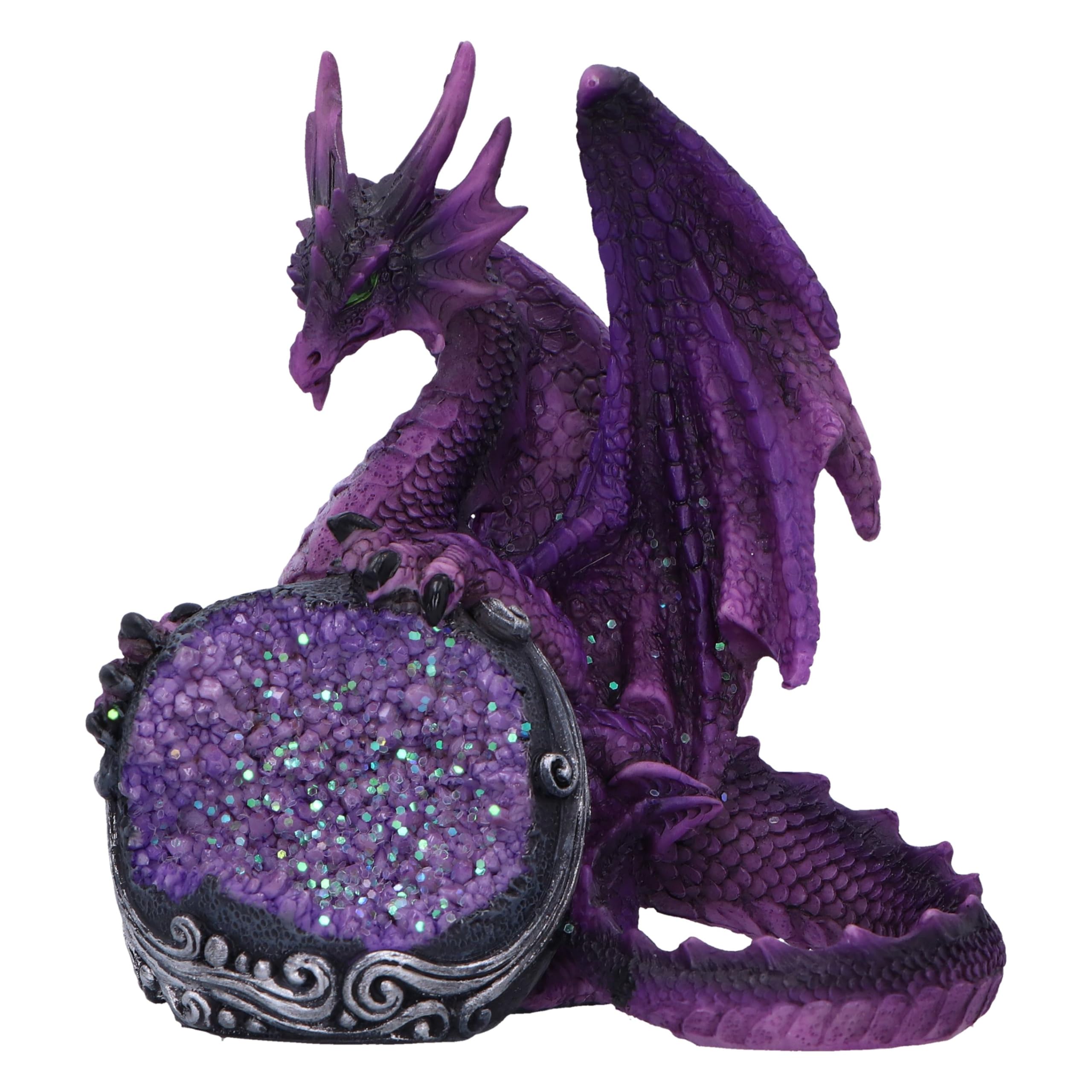 Nemesis Now Guardian of the Geode Dragon Figurine | 11.5cm Resin Collectible | Purple 1