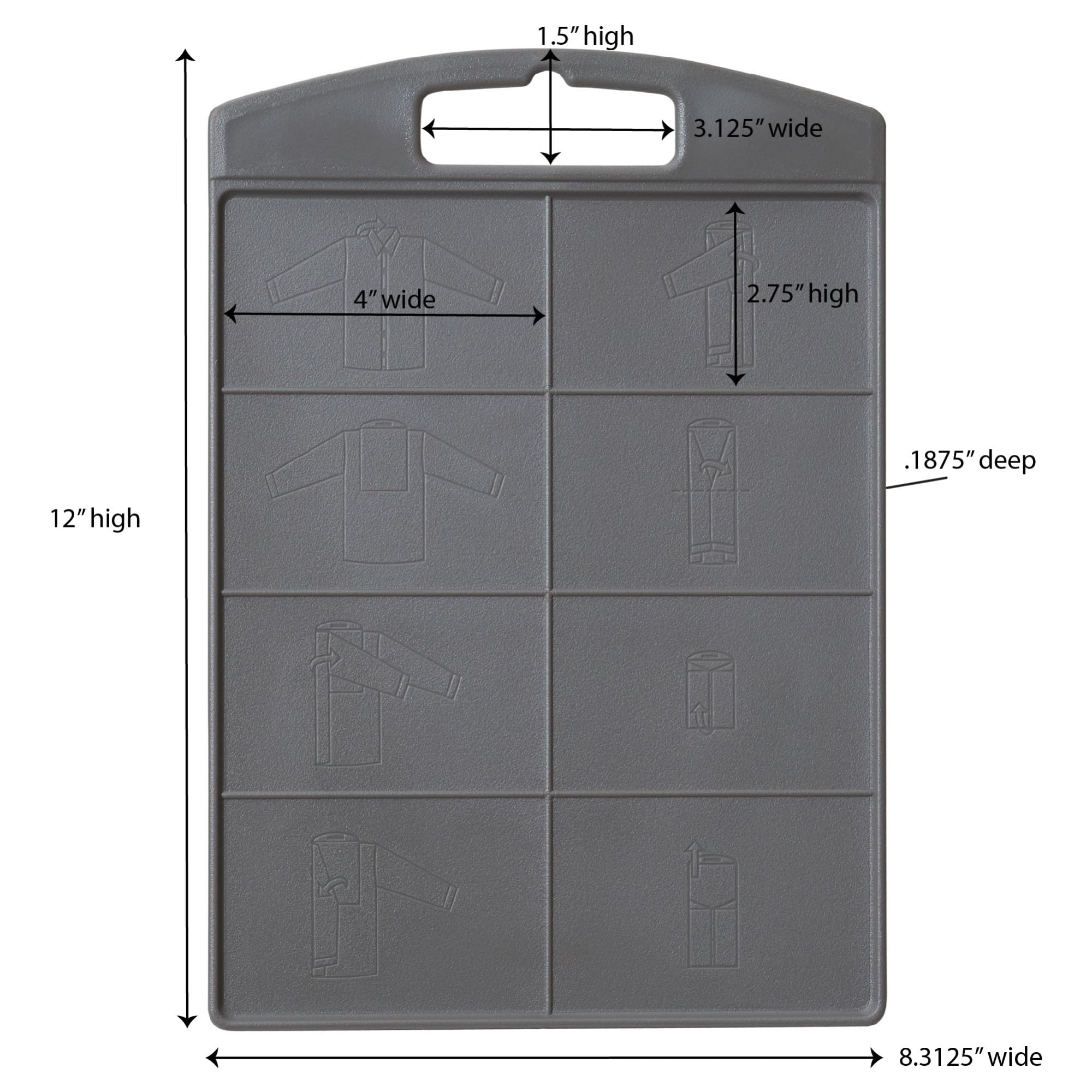 Household Essentials Cedar Shirt Folding Board for Laundry | Uniform Folds | Portable 7