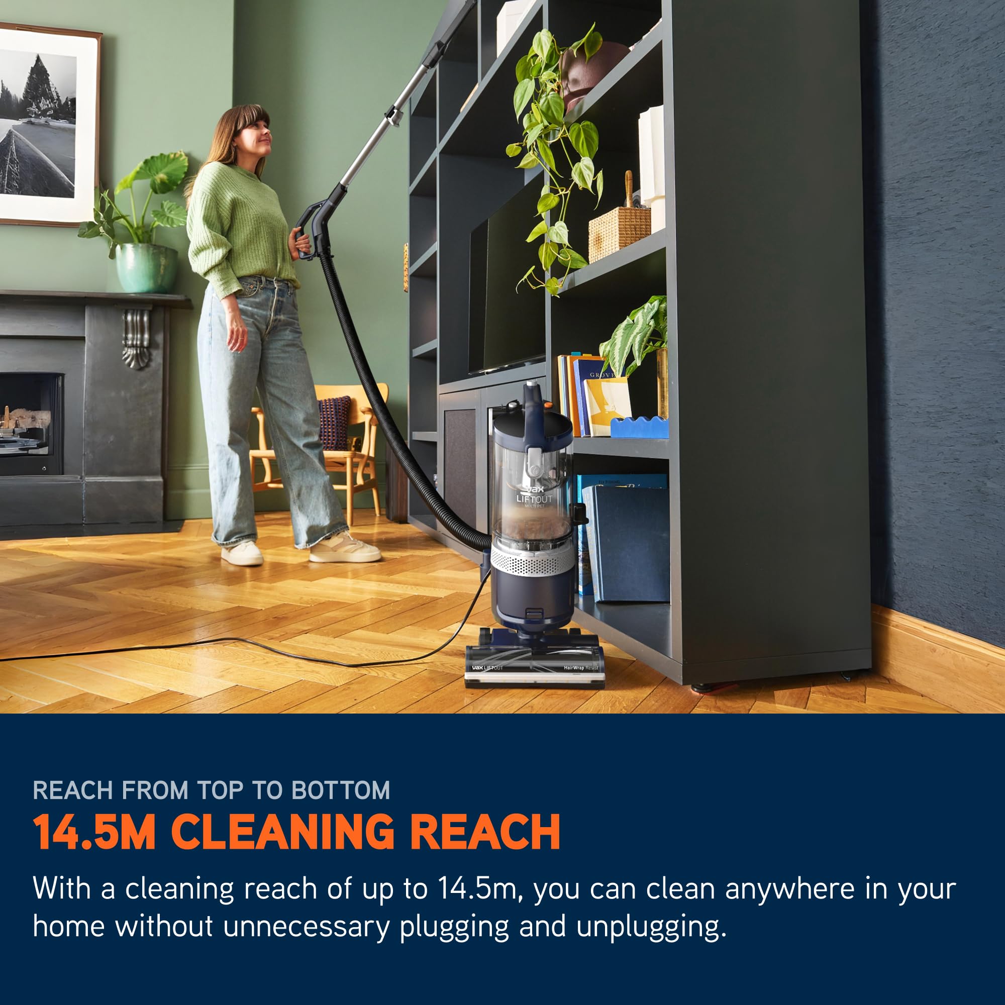 Vax LiftOut Multi Pet Corded Upright Bagless Vacuum Cleaner - 600W, 2L Capacity, 14.5m Reach 8