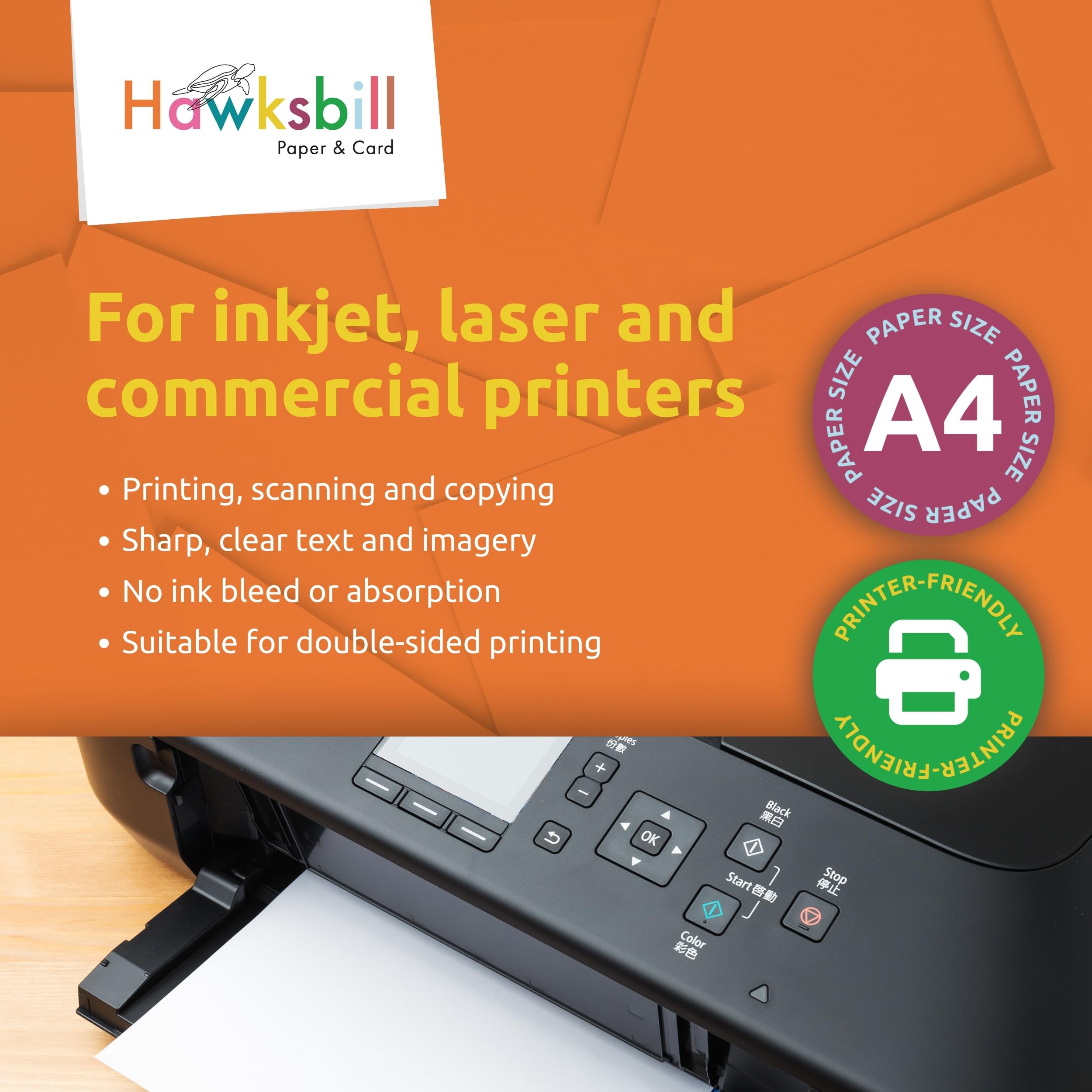 Hawksbill Bright Yellow Card Stock - 180 GSM A4 Premium Paper for Crafts & Printouts | 100 Sheets 7