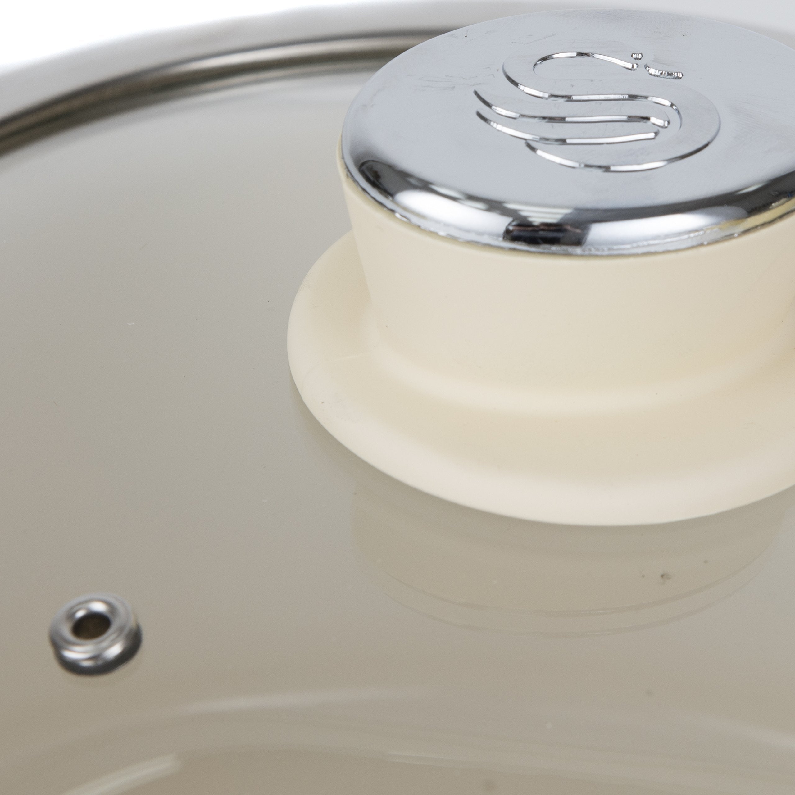 Swan Retro Induction Saucepan Set - 3 Piece (16/18/20cm) | Ceramic Non-Stick | Cream 6