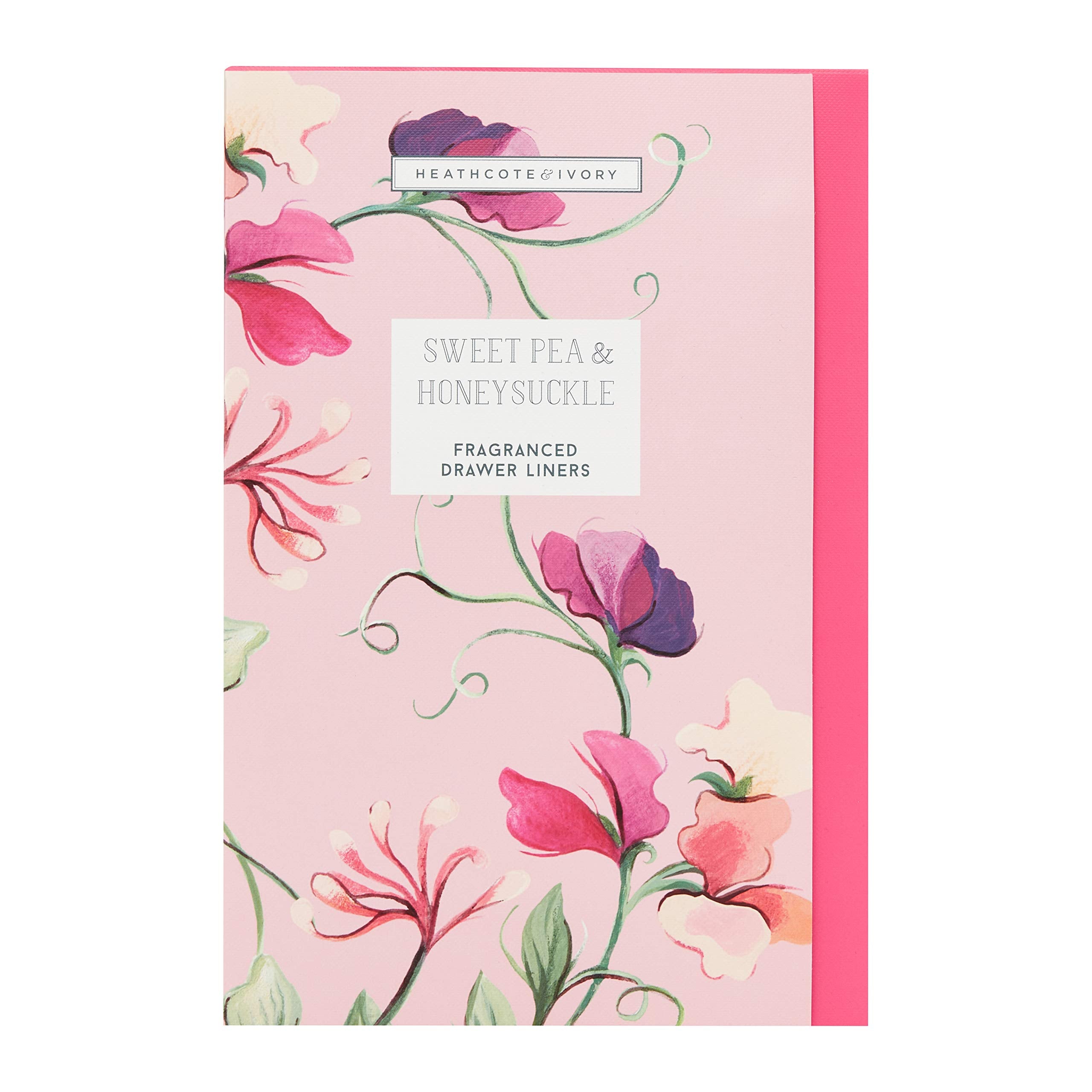 Heathcote & Ivory Fragranced Drawer Liners x5 - Sweet Pea & Honeysuckle Scent | 34W x 50L cm 1