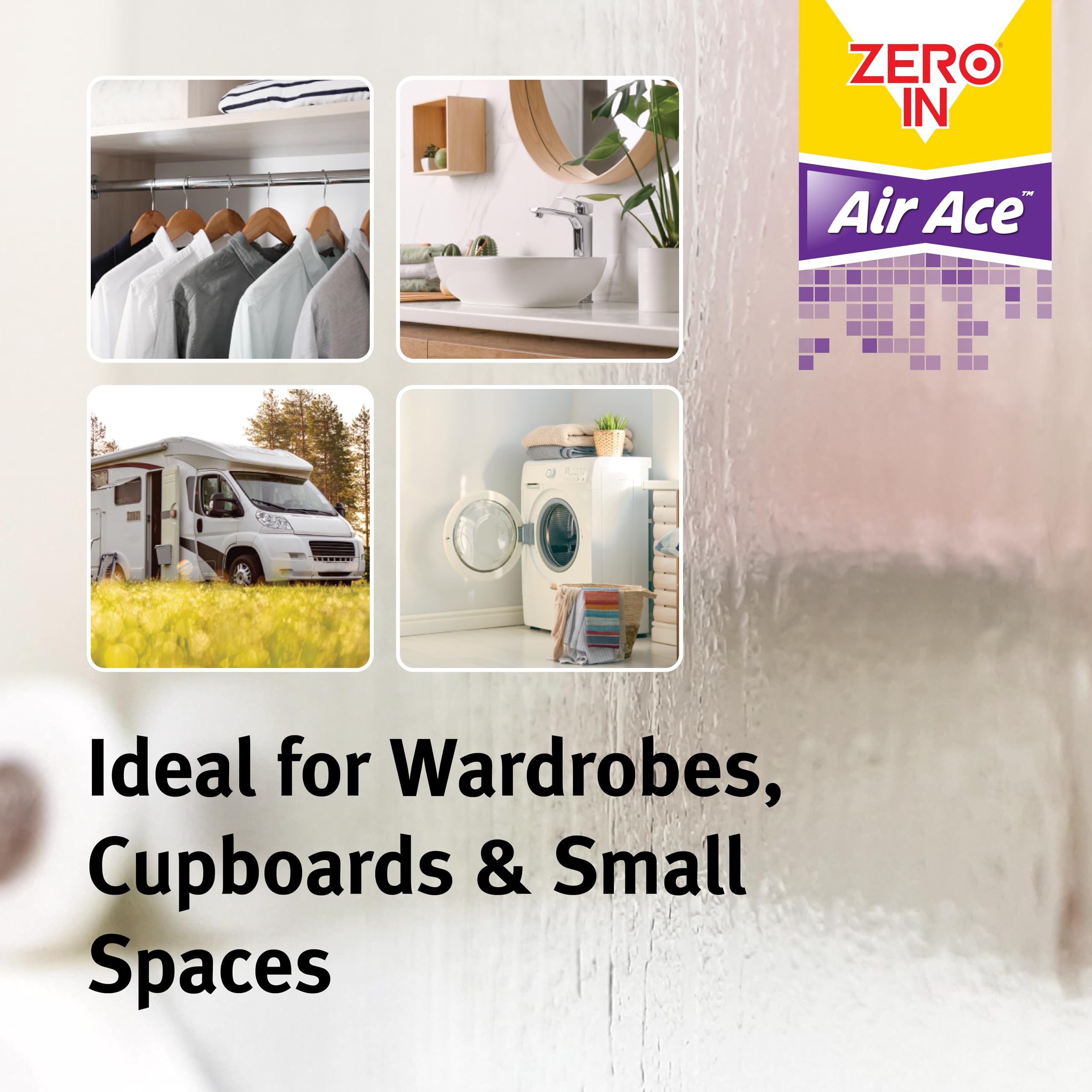 Zero In Wardrobe Dehumidifier - Lavender Scent | 300g | Absorbs up to 500ml 6