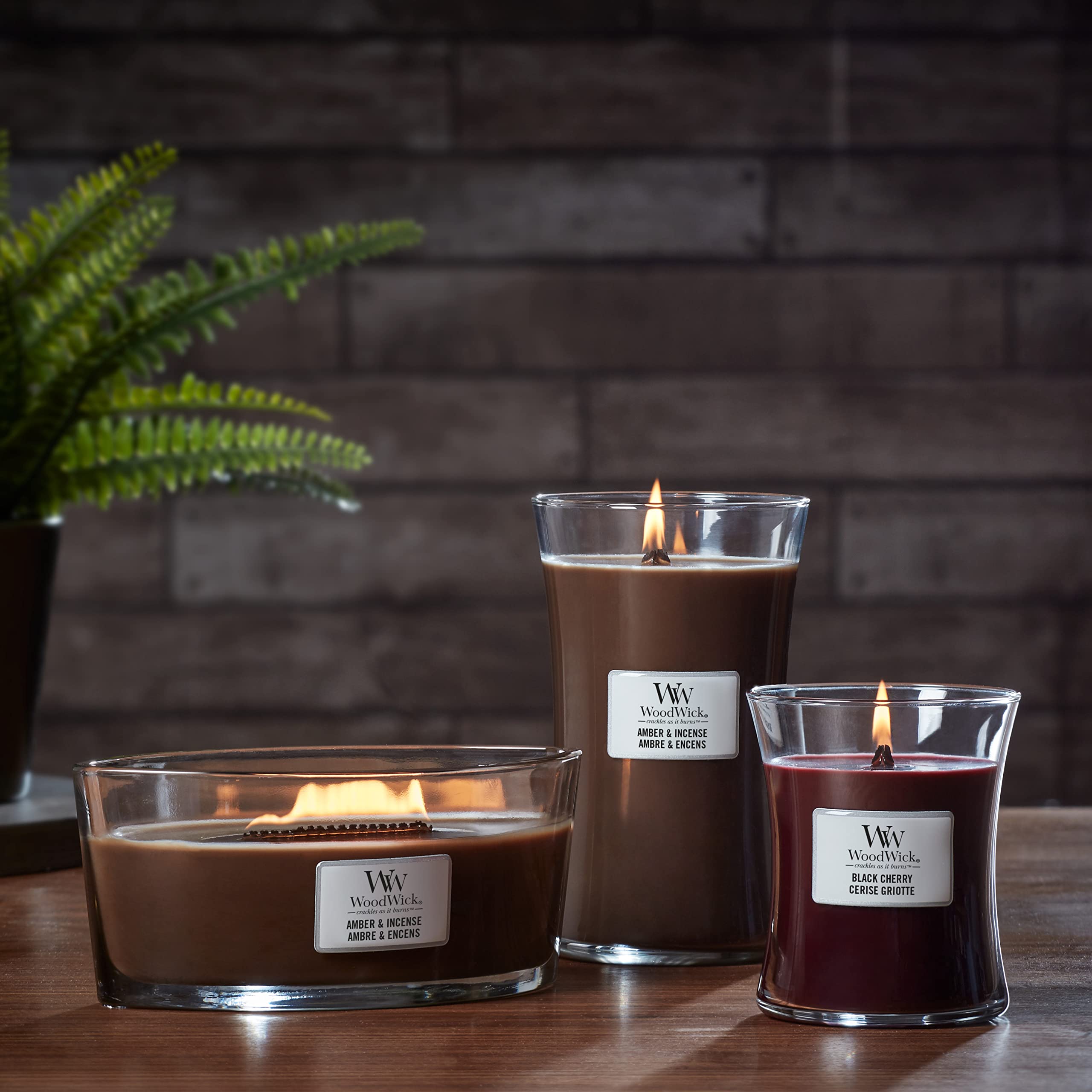 Woodwick Medium Hourglass Scented Candle - Black Cherry | Crackling Wick | Up to 60 Hours Burn Time 6
