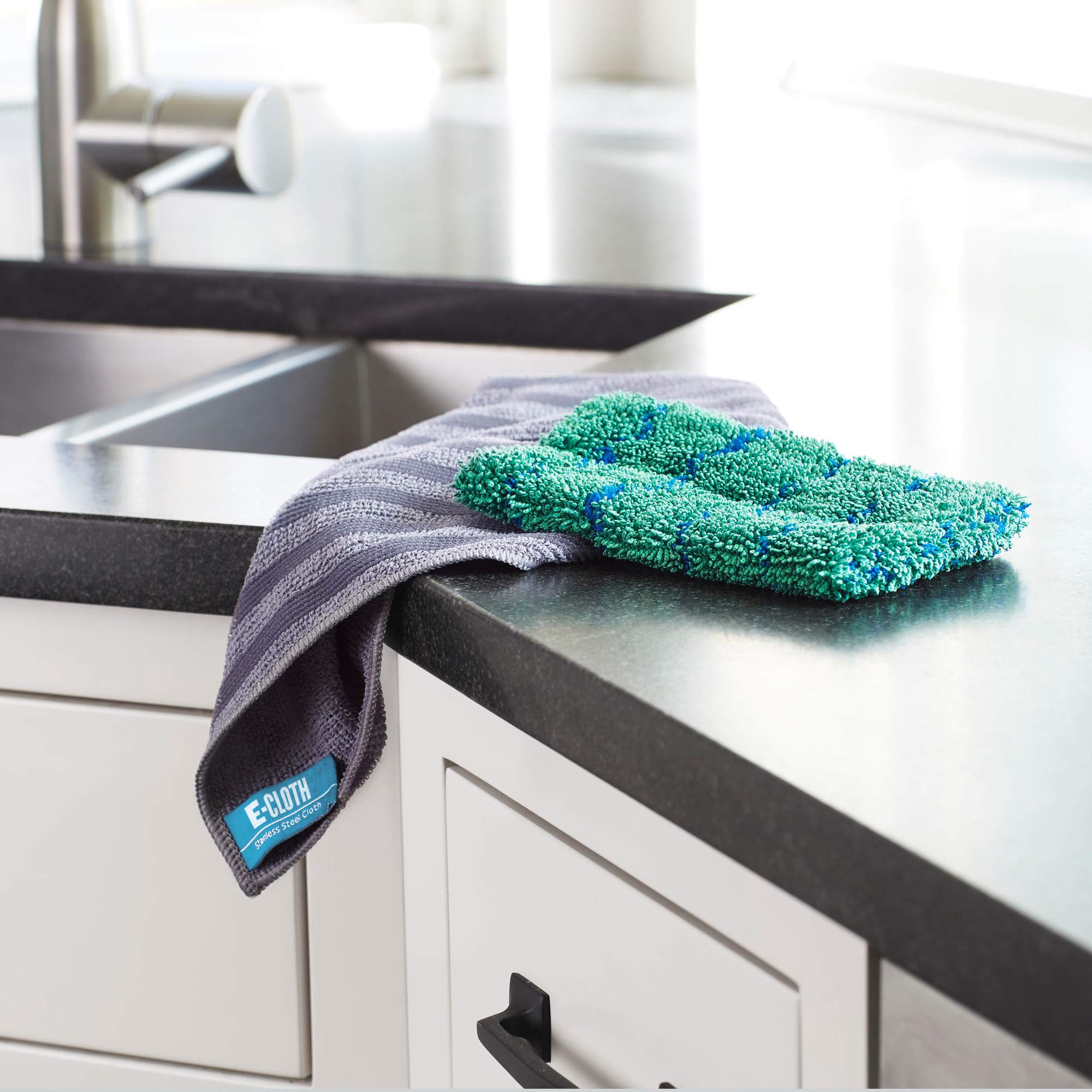 E-Cloth Kitchen Microfibre Cloth - Streak-Free Cleaning for Kitchen Surfaces | Green | 1 Pack 2