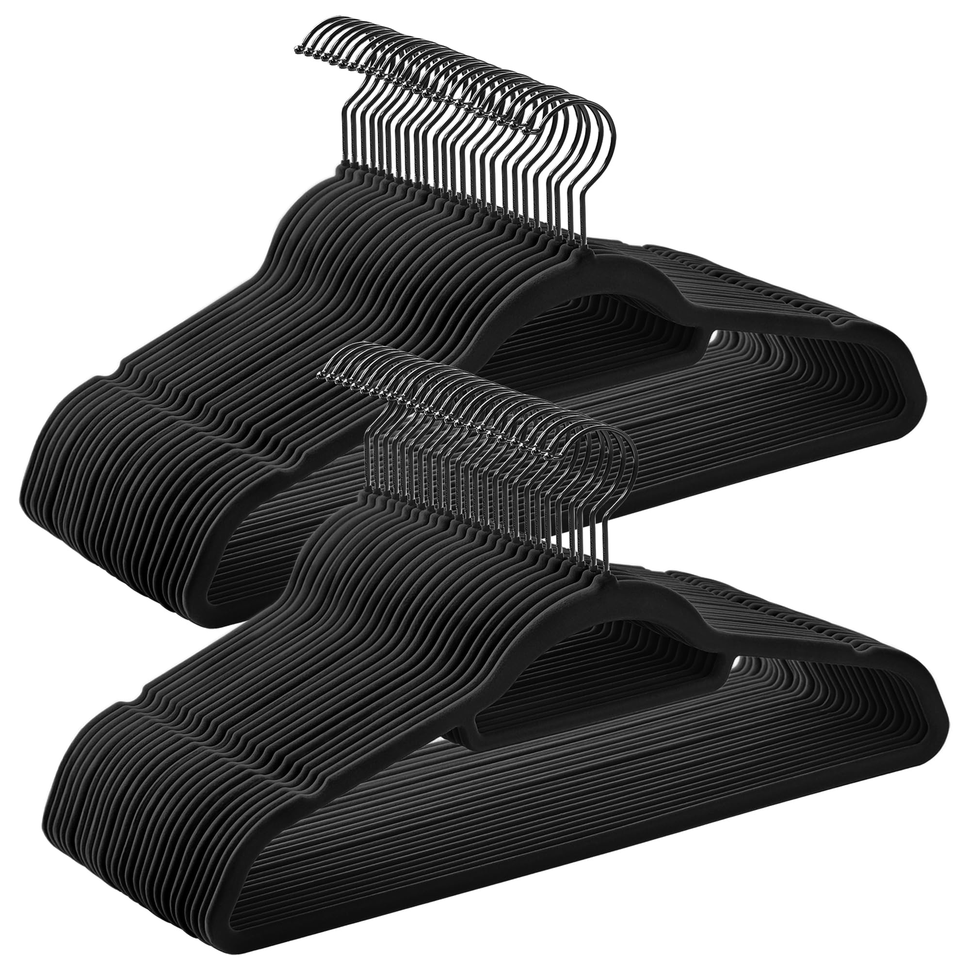 SONGMICS Velvet Hangers - Set of 50 Non-Slip Coat Hangers | 5kg Capacity | Space Saving Slim Design 1