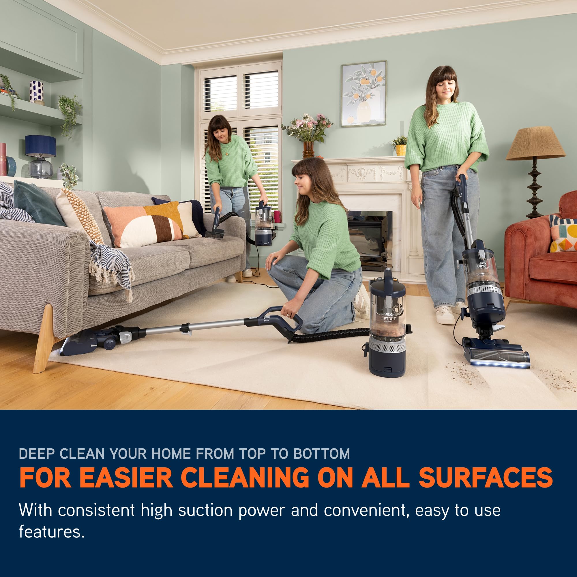 Vax LiftOut Multi Pet Corded Upright Bagless Vacuum Cleaner - 600W, 2L Capacity, 14.5m Reach 3