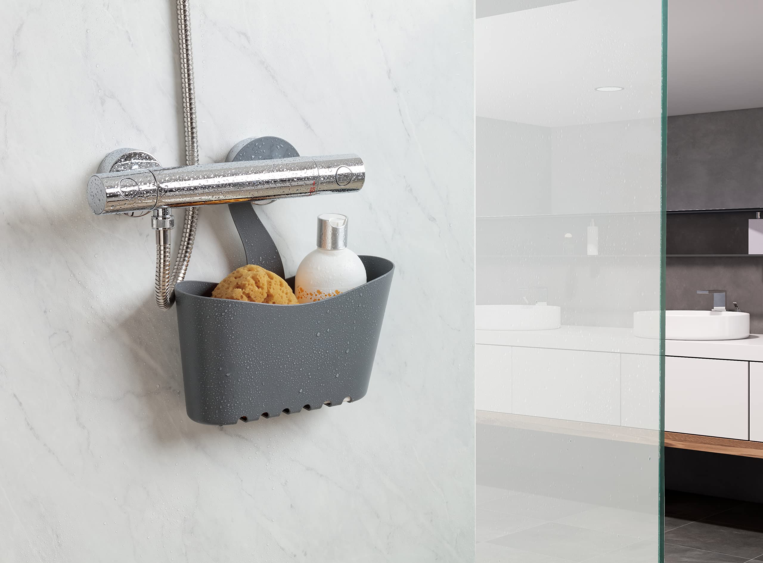 TATAY Multifunctional Shower Caddy - No-Drill Installation | Stackable | Moisture-Resistant Polypropylene 2