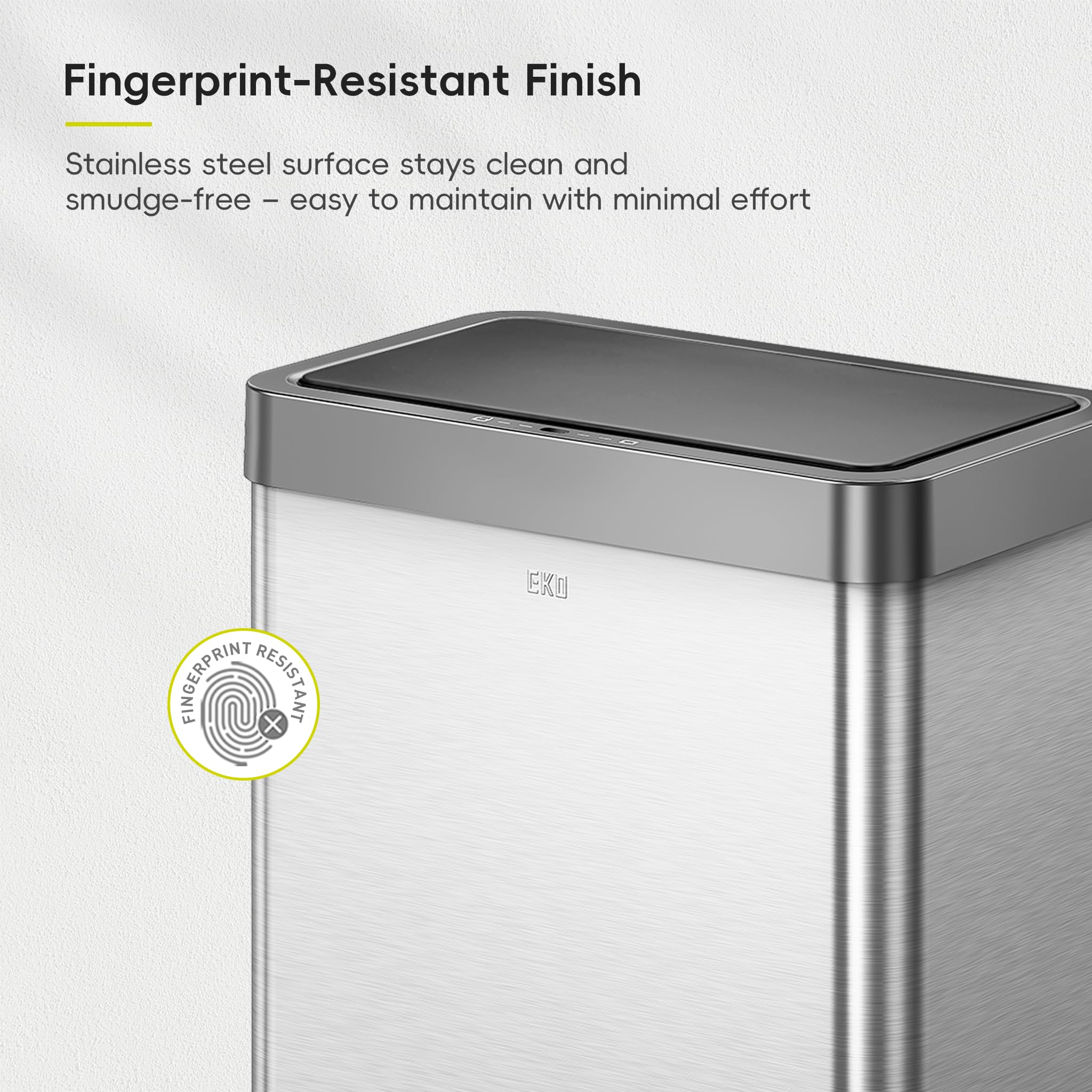 EKO Mirage X Automatic Sensor Kitchen Bin - 40L Dual Compartment Recycling | Stainless Steel 8