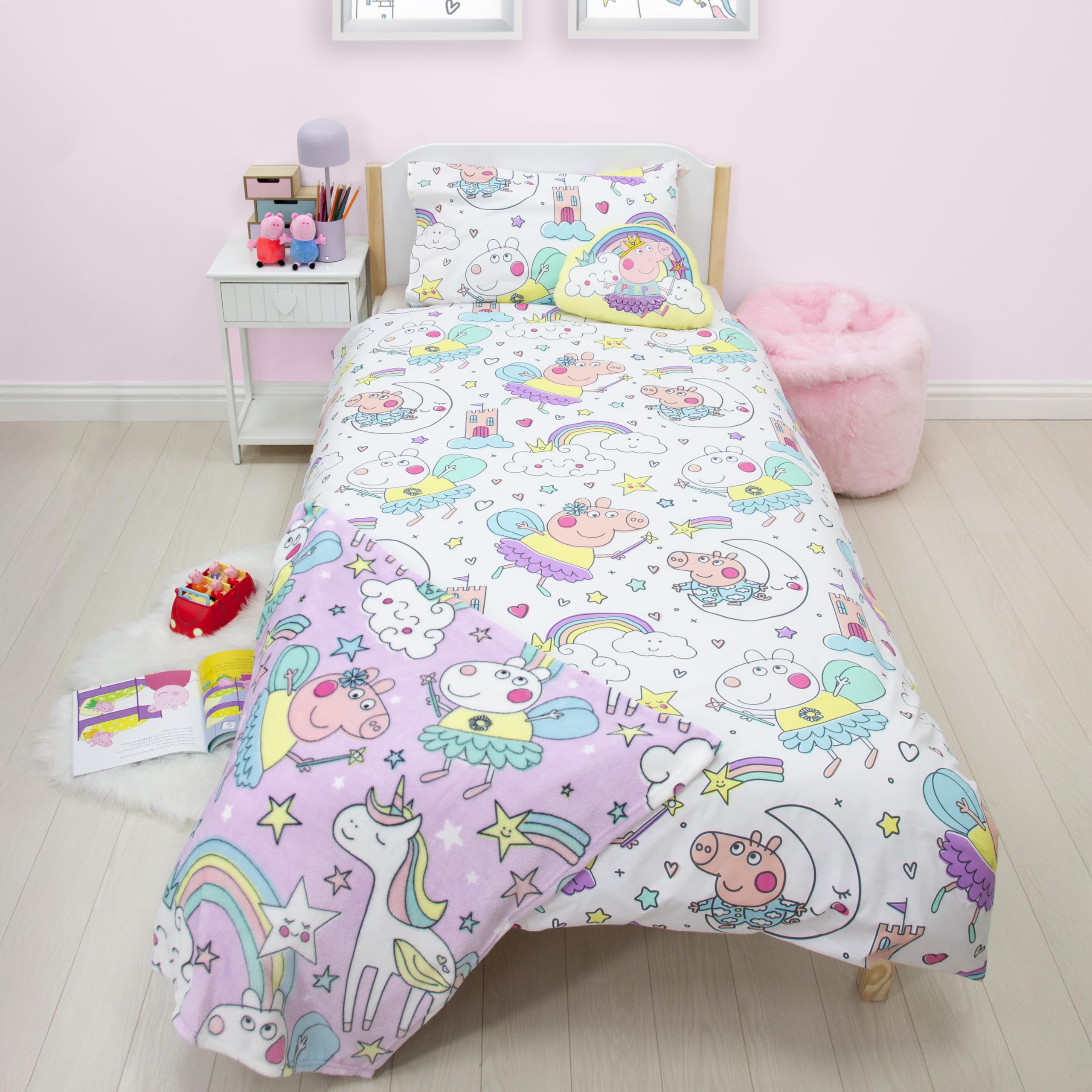 Character World Peppa Pig Officially Licensed Single Duvet Cover Set | Reversible | Polycotton 5