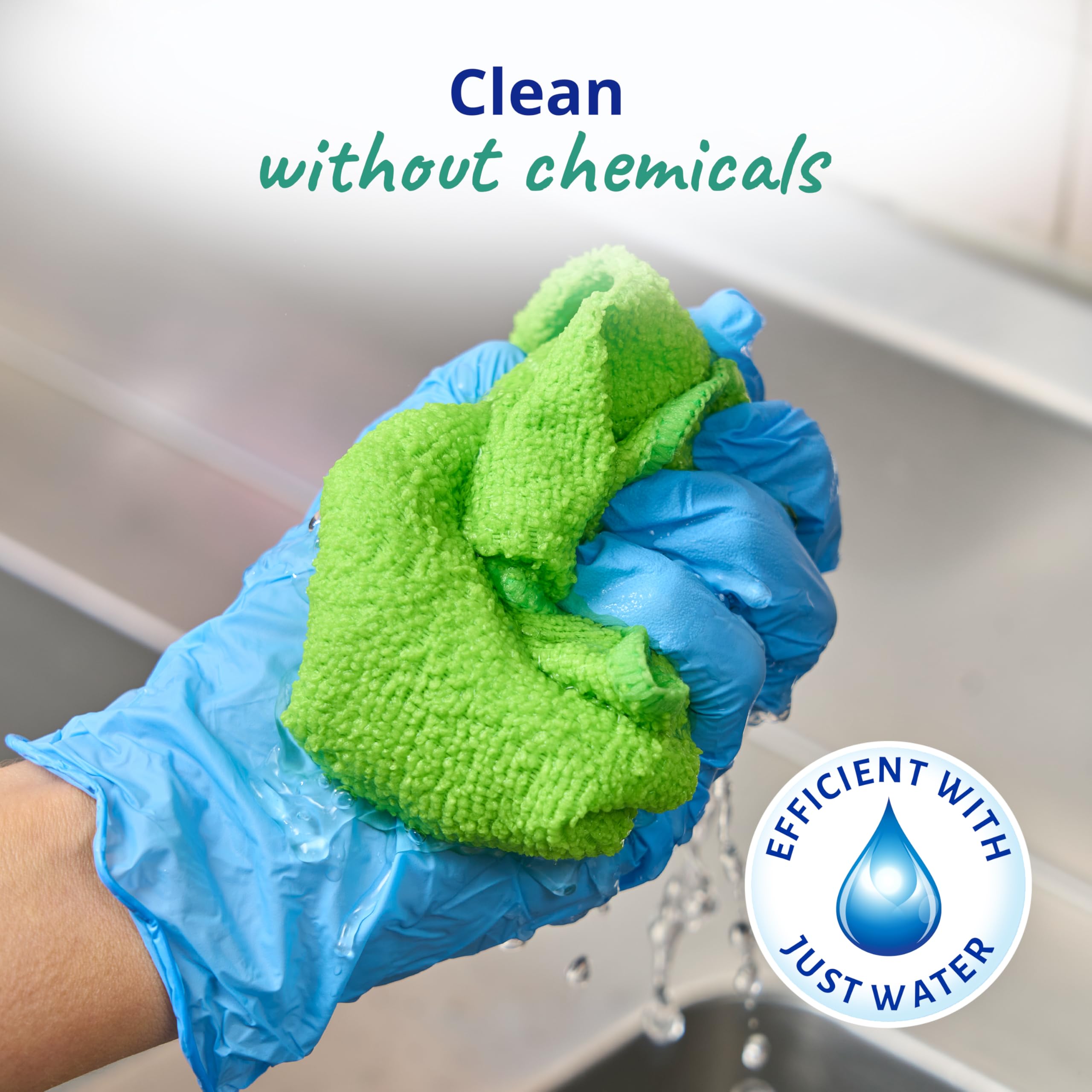 Spontex Specialist Microfibre Cloths - Professional Cleaning, Cleans with Water Only | 10 Count, XL 38x40cm 4
