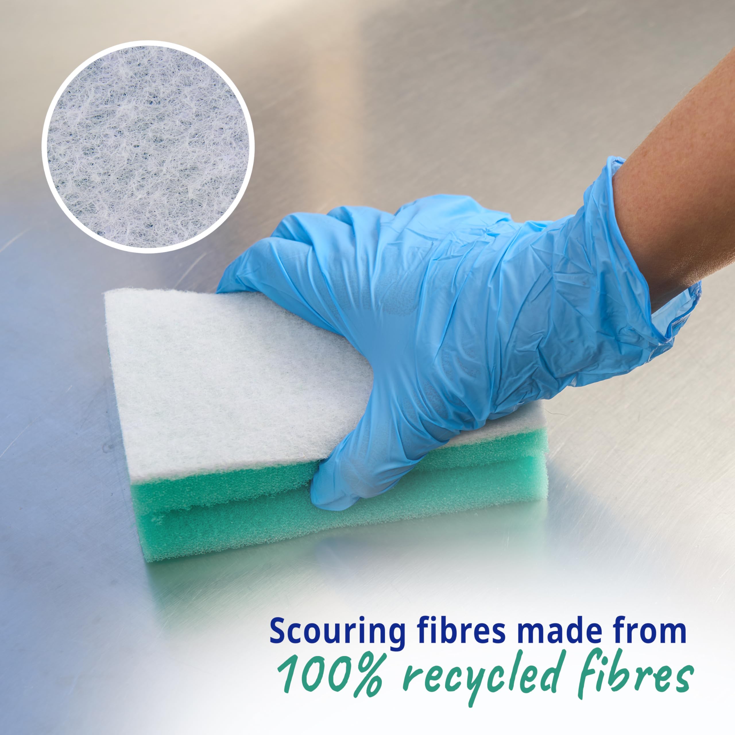 Spontex Specialist Non Scratch Sponge Scourers - XL Size, Pack of 6 | Machine Washable 4