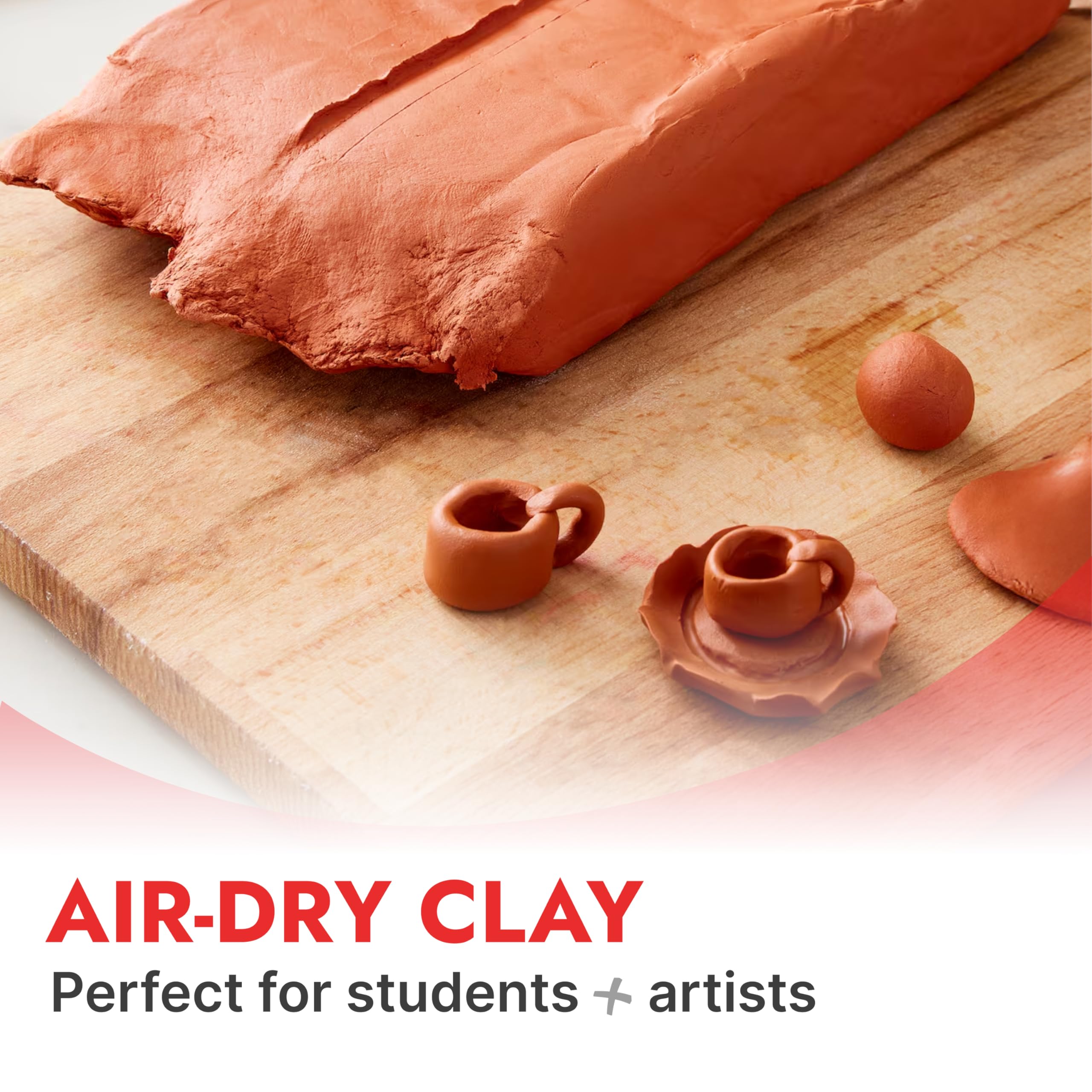 DAS Terracotta Air-Hardening Modelling Clay - 1kg | Dries in 12-24 Hours | Decorate with Paint 2