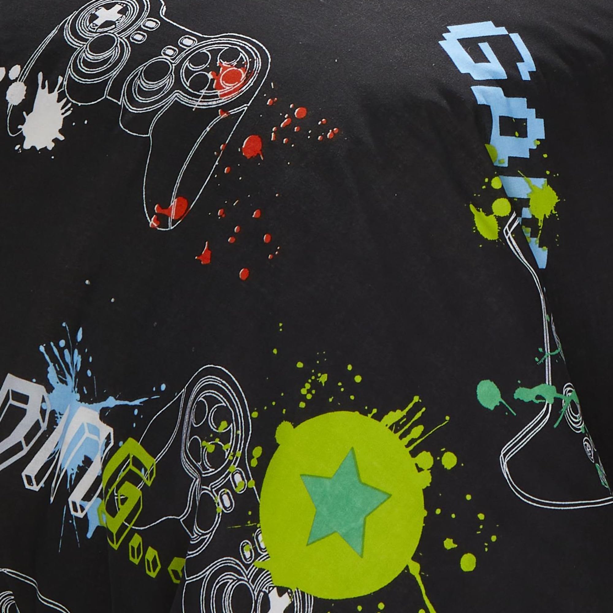 Bedlam Black Gaming Duvet Cover Set | Single (140x200cm) | Glow in the Dark Polycotton 5