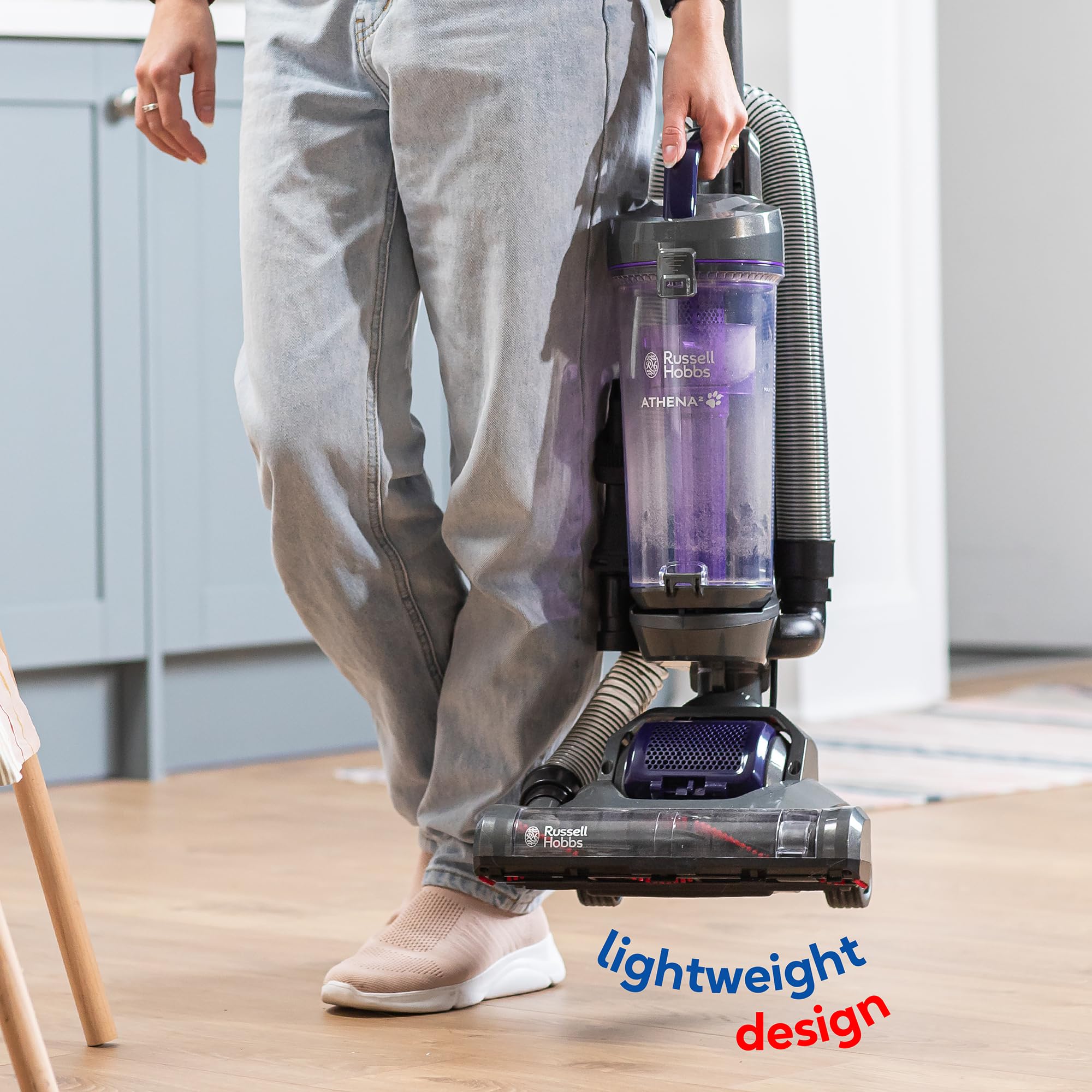 Russell Hobbs Athena2 Pet Upright Vacuum Cleaner - 400W Motor | 2L Capacity | Pet Turbo Tool 7