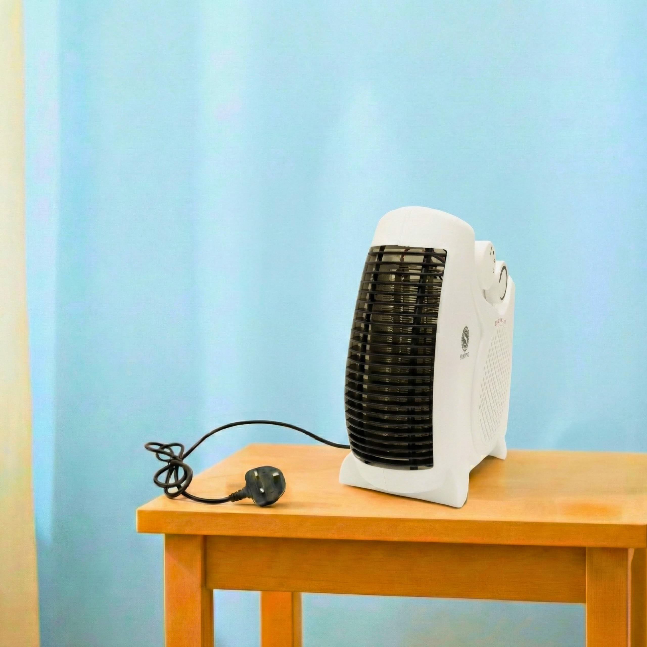 SHATCHI 2000W Upright & Flat Fan Heater | 2 Heat Settings | Adjustable Thermostat | Portable 2