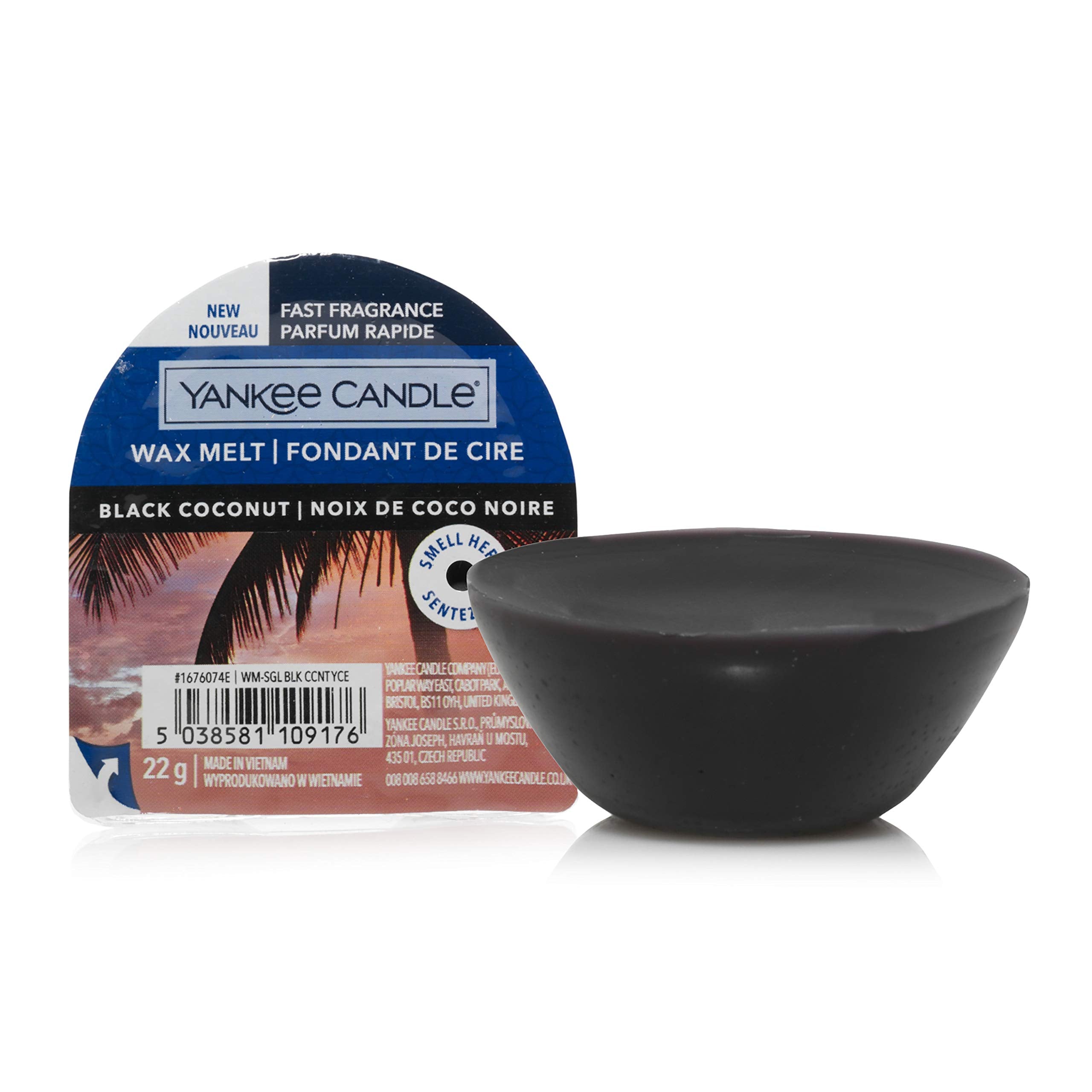 Yankee Candle Black Coconut Wax Melts - Up to 8 Hours Fragrance | Clean, Consistent Aroma | 1 Count 1