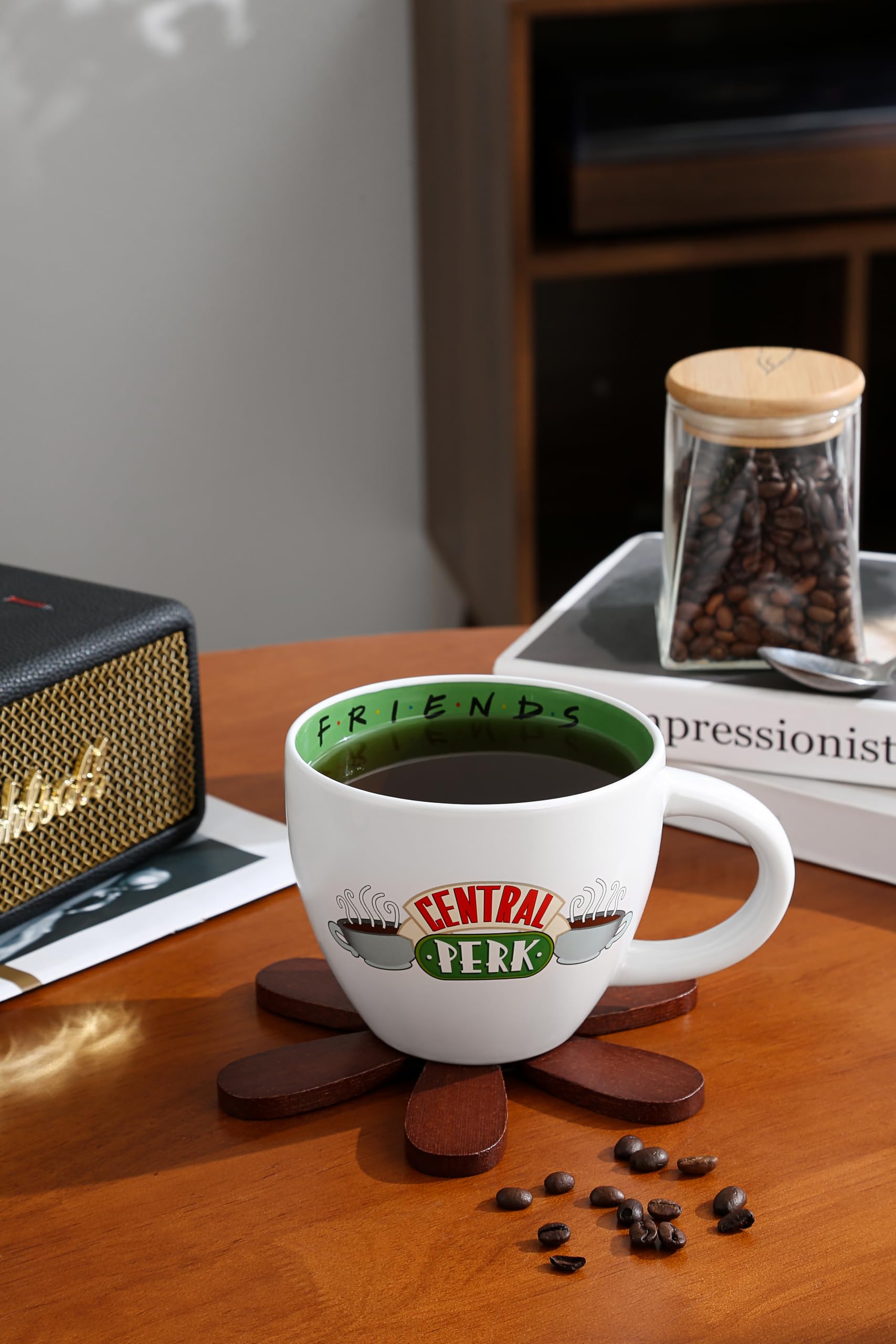 Friends Central Perk Coffee Cup - 22oz Ceramic Mug | Dishwasher Safe | Gift Boxed 4