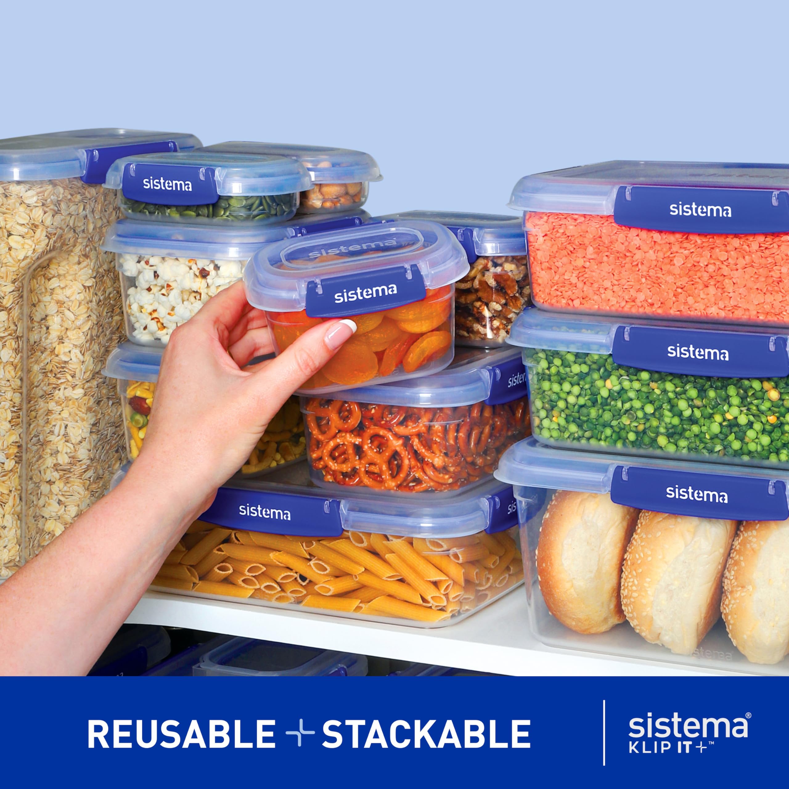 Sistema KLIP IT PLUS Food Storage Container - 5.5L Square | Airtight, Stackable, BPA-Free 3