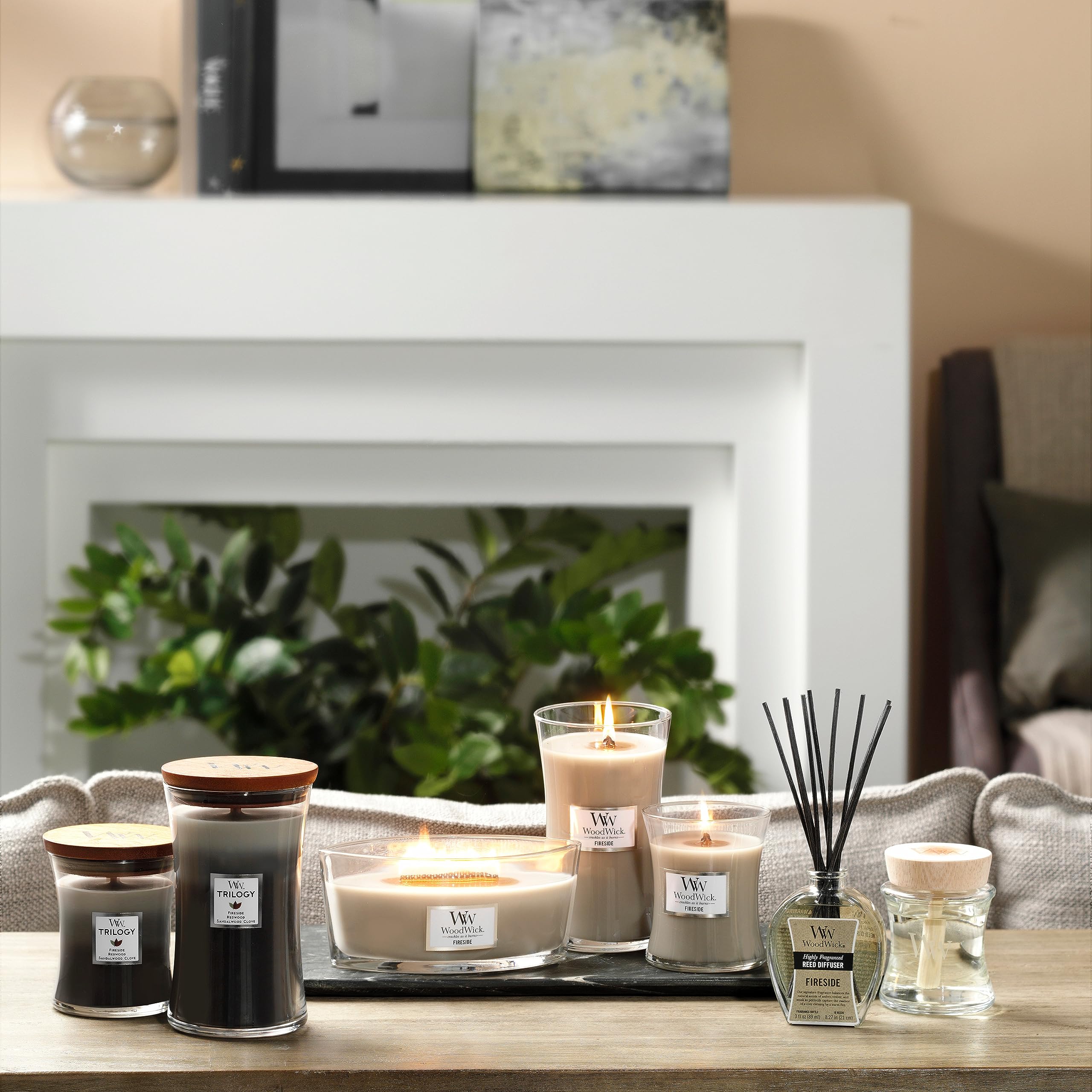 WoodWick Medium Hourglass Trilogy Scented Candle - Warm Woods | Up to 60 Hours Burn Time 7