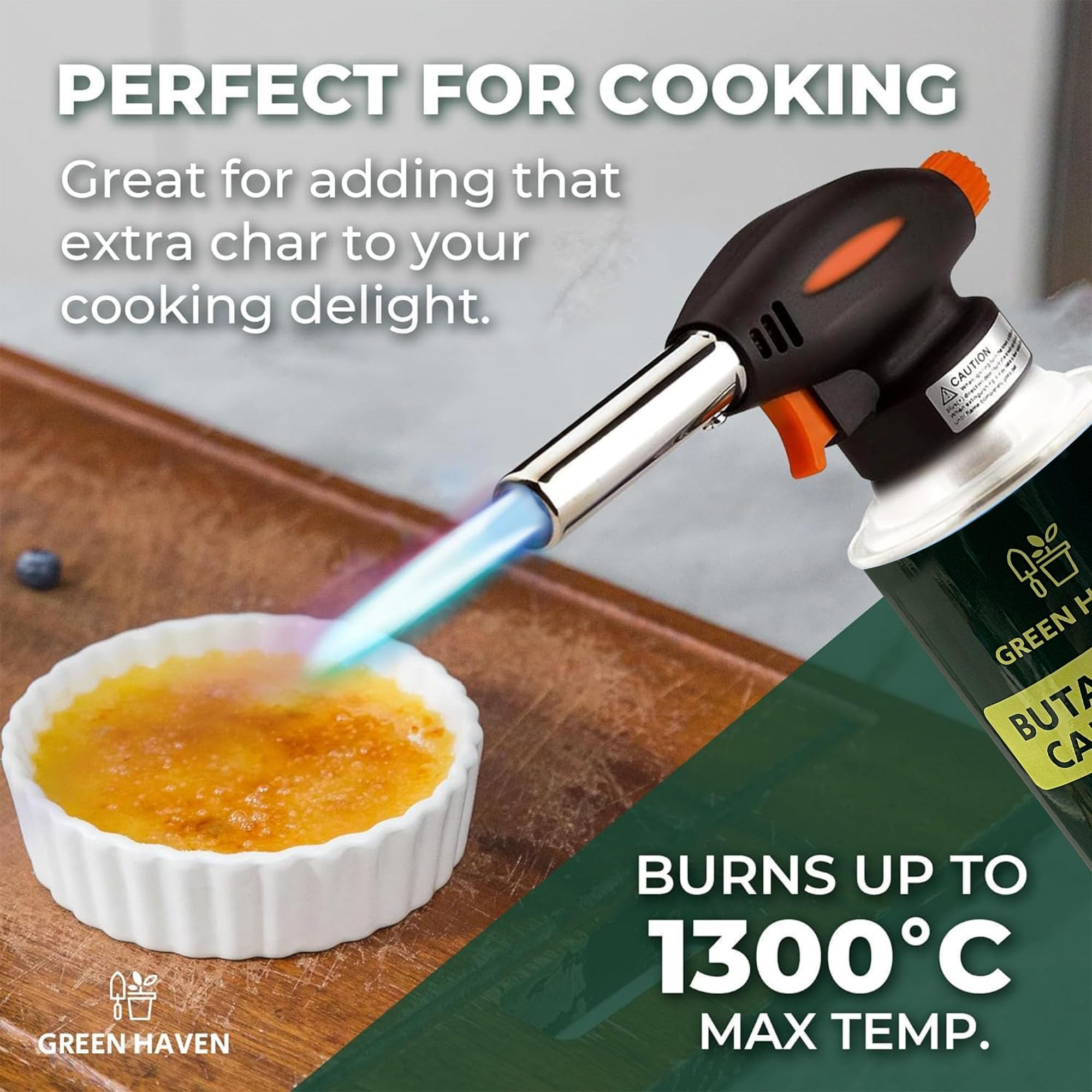 Green Haven Butane Torch Attachment Head - Piezo Ignition | Compatible with All Butane Tanks 3