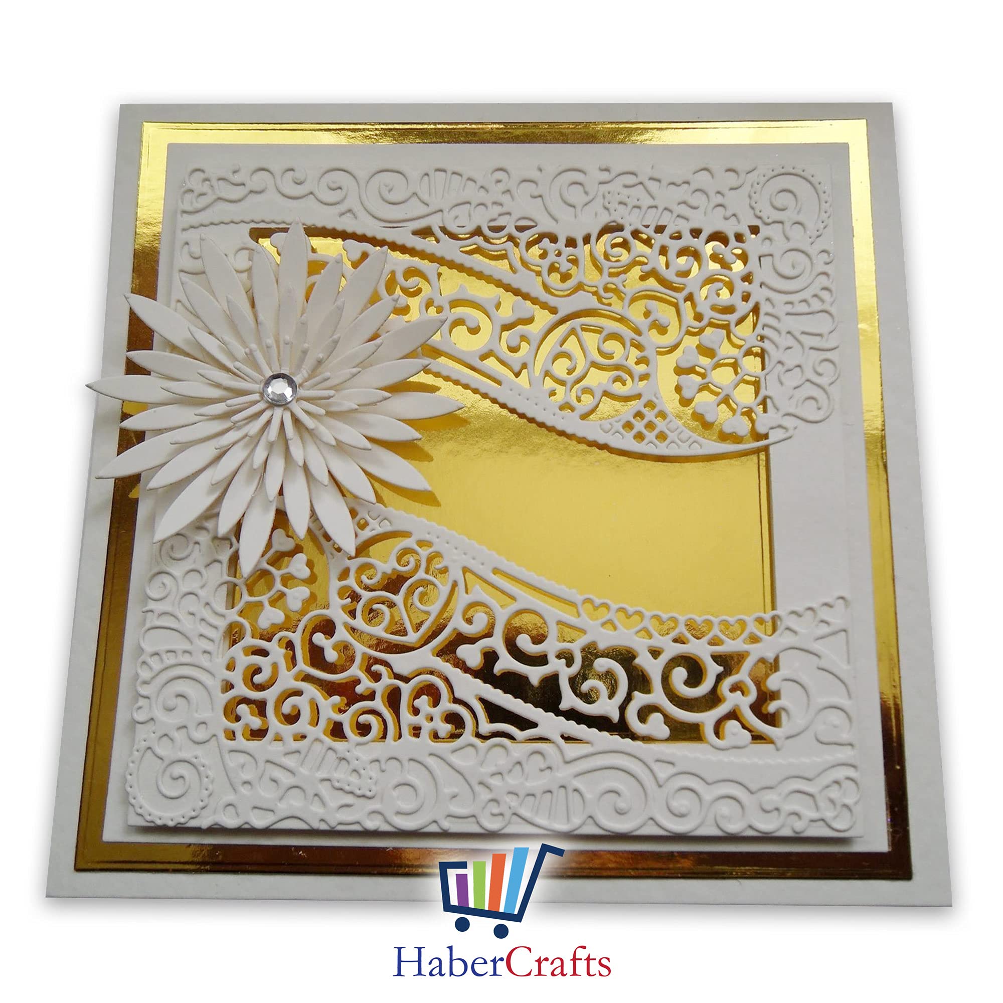 Habercrafts Assorted Colour Mirror Card A4 250gsm Metallic Mirror Board for Crafts (10 Sheets) 8