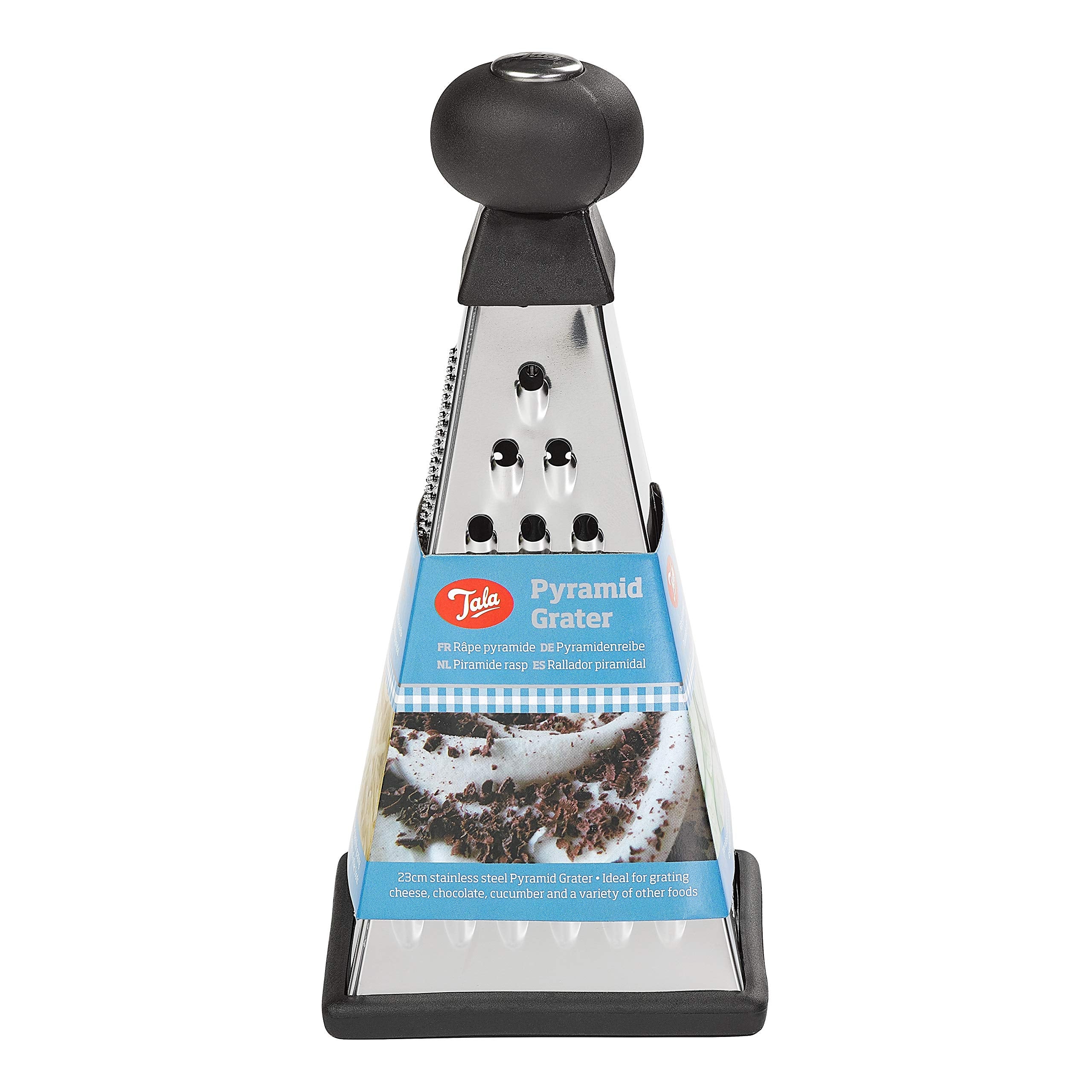 Tala Stainless Steel Pyramid Grater - 4 Sided Handheld Box Grater for Slicing, Shredding, Zesting 2