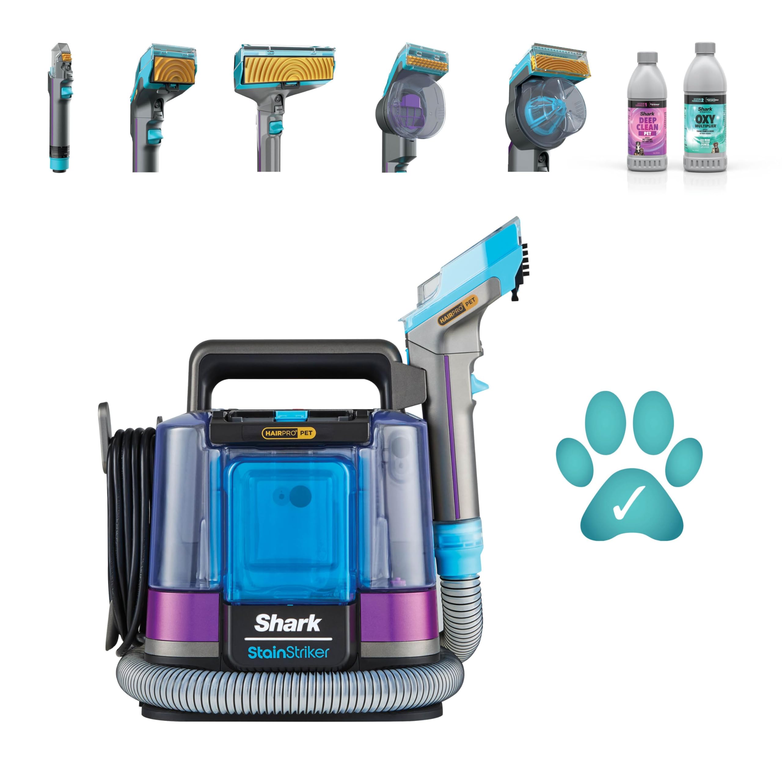 Shark StainStriker HairPro Pet Spot Cleaner PX250UKT - Anti-Clog Hair Extractor | 2 Formulas Included 1