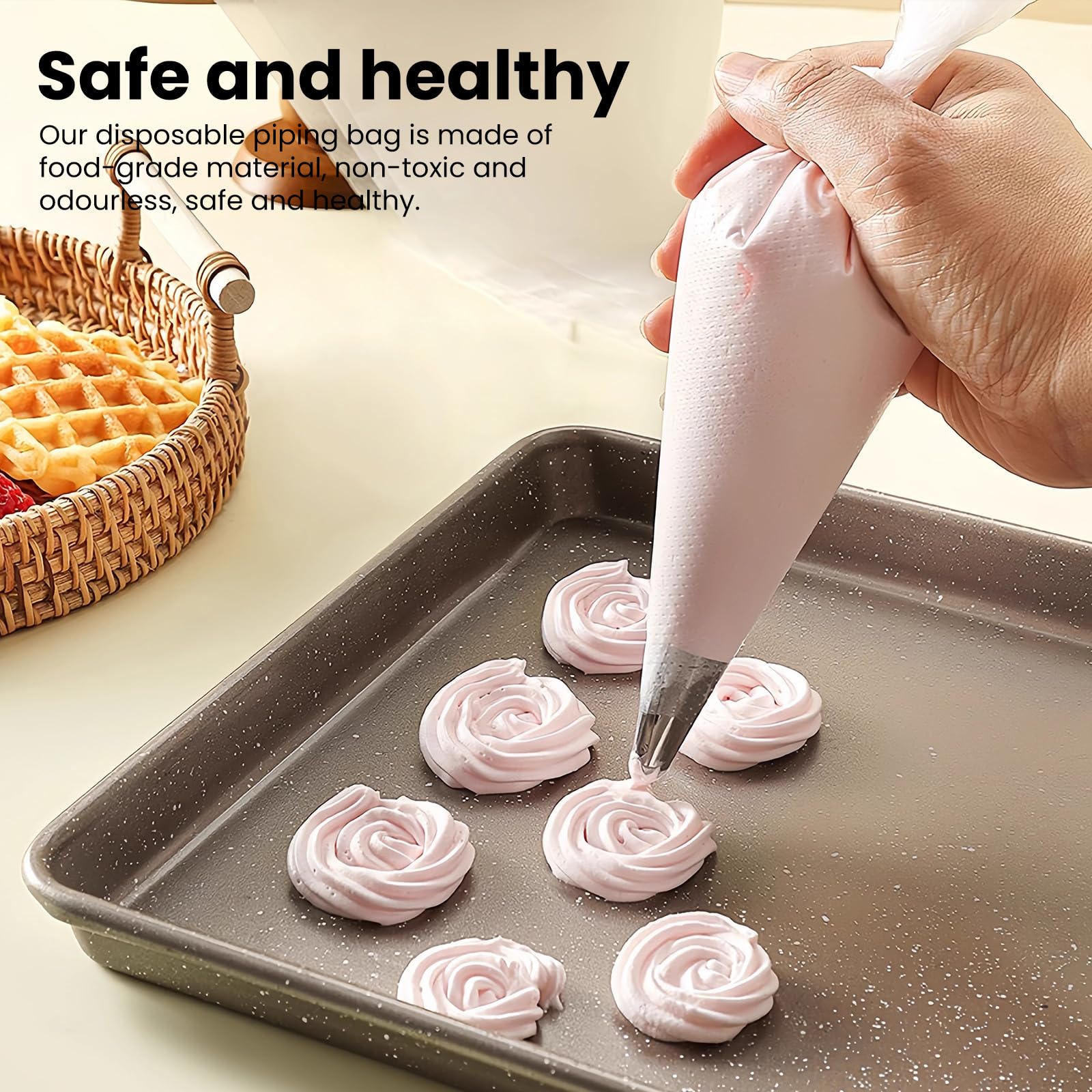 Admygo 100PCS 12 Inch Medium Disposable Icing Bags | Tear-Resistant Polyethylene 7